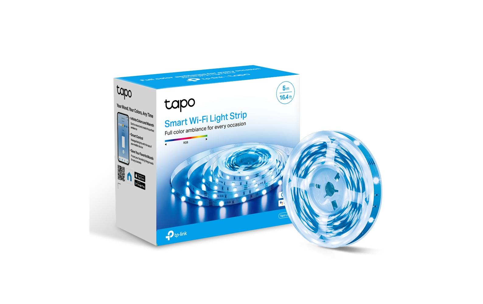 TP-Link LED-Strip TAPOL9005 – 5 m, 13,5 W, RGB, dimmbar, WiFi, für Alexa/Google, selbstklebend