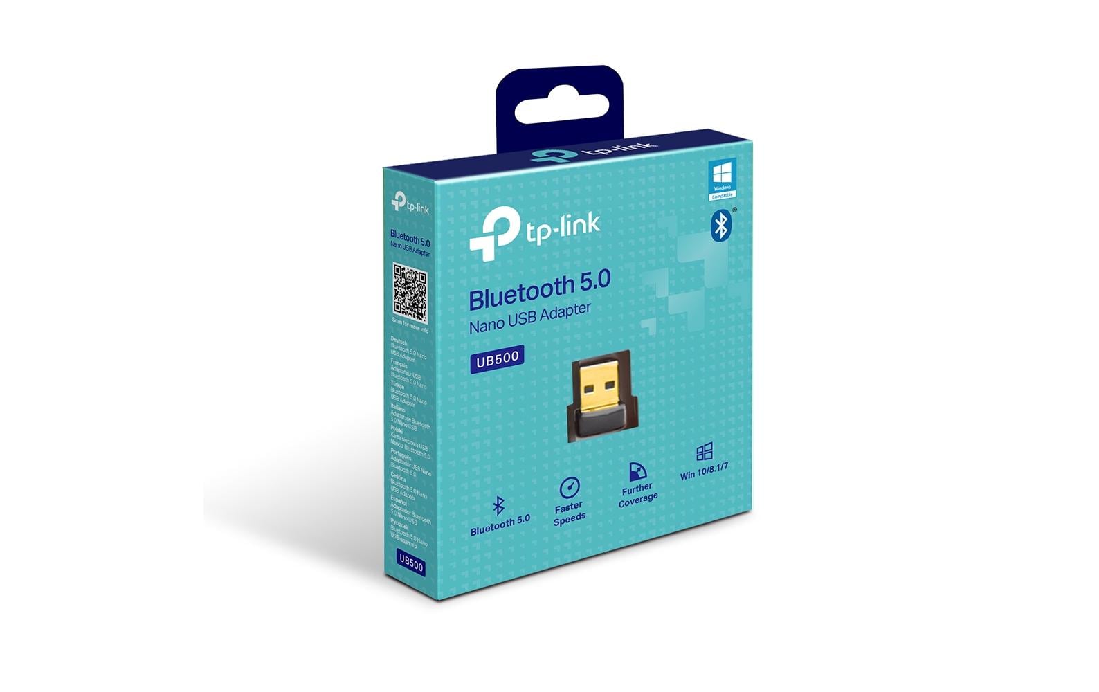 TP-Link USB-Adapter USB-A zu Bluetooth – USB 2.0 (480 Mbit/s) – Bluetooth 5.0 – Schwarz – für PC/Laptop