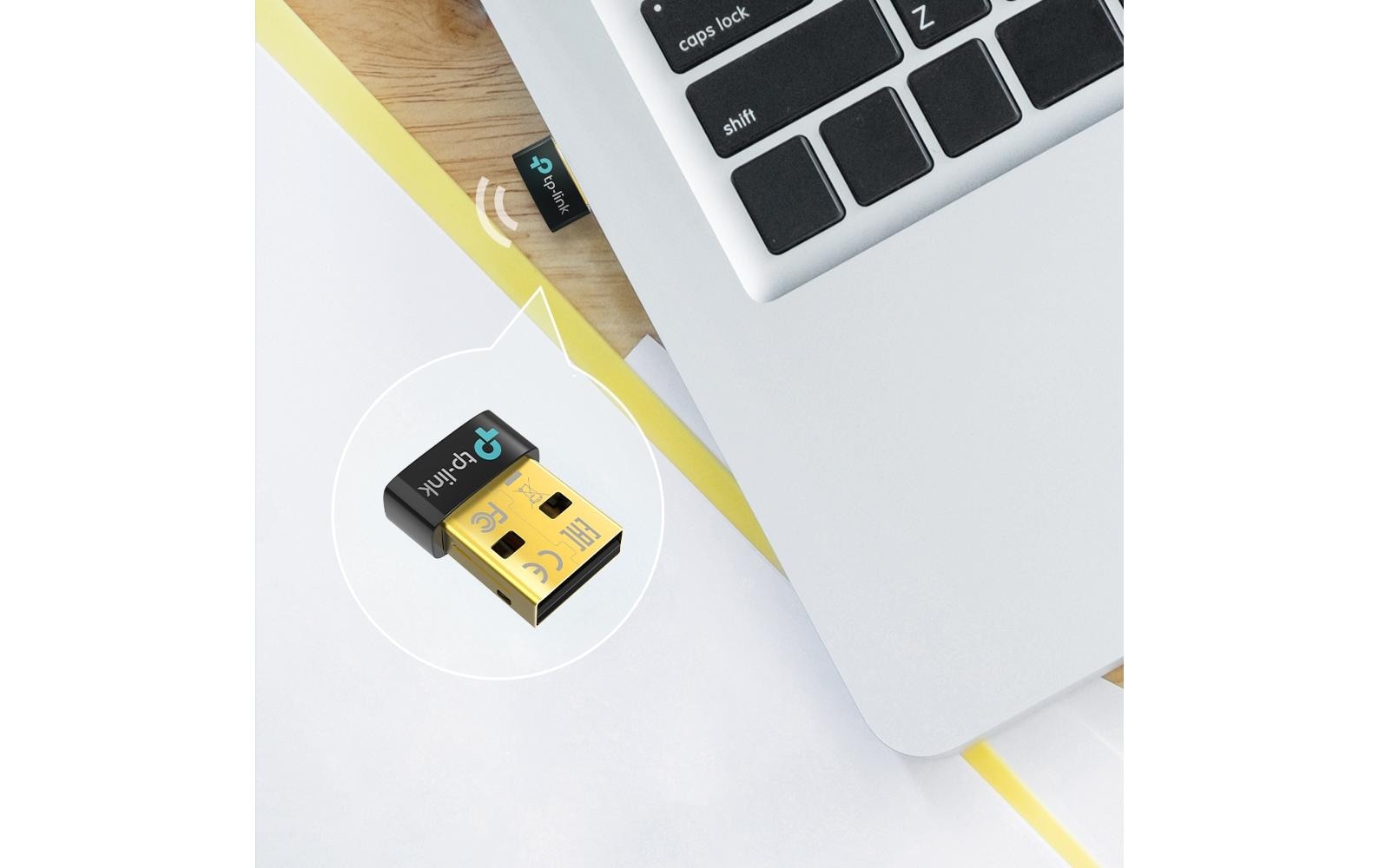 TP-Link USB-Adapter USB-A zu Bluetooth – USB 2.0 (480 Mbit/s) – Bluetooth 5.0 – Schwarz – für PC/Laptop