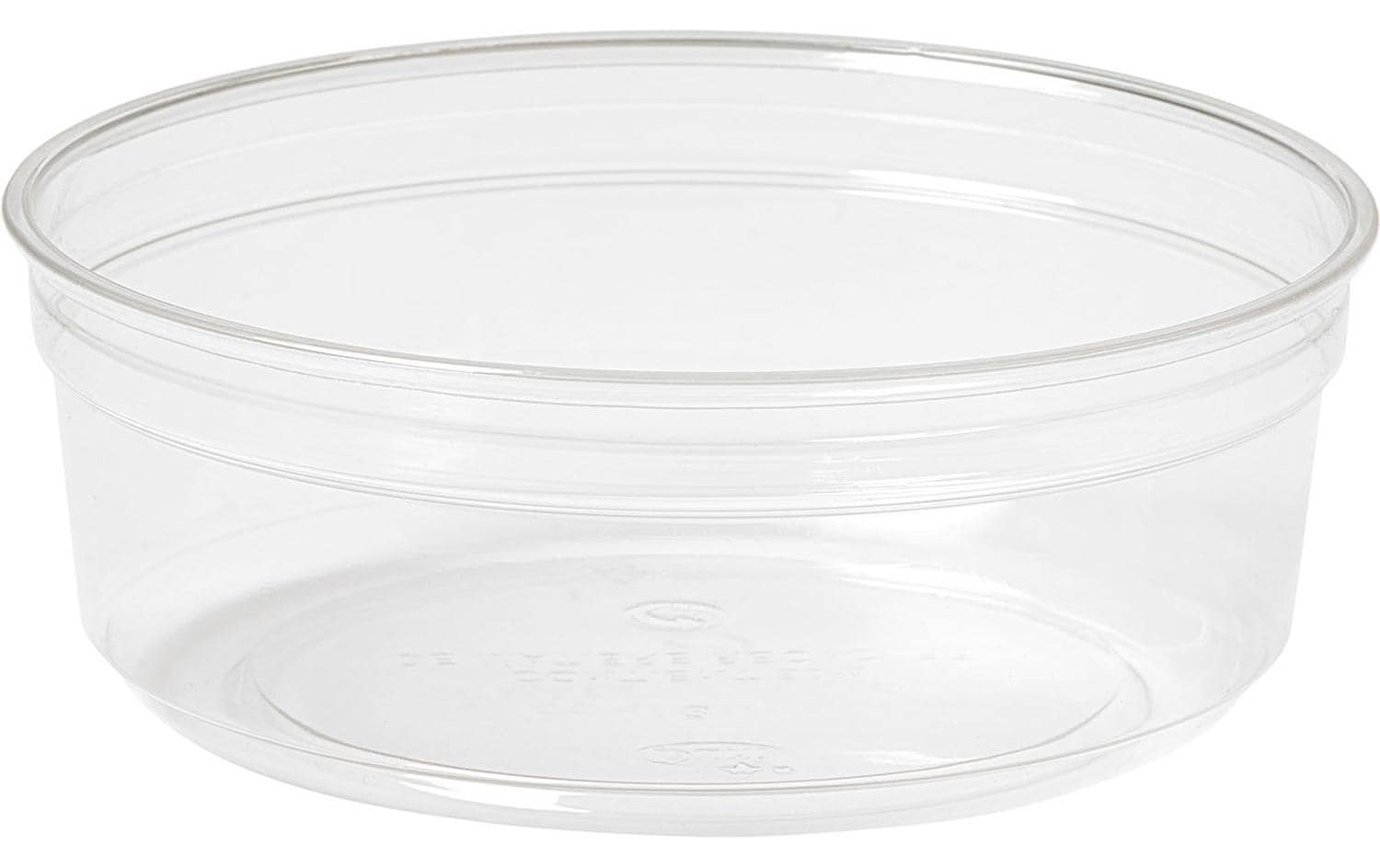 BioPak Duni Schale Crystal, rPET, rund – 250 ml, Ø 11,4 cm – transparent – 35 Stk.