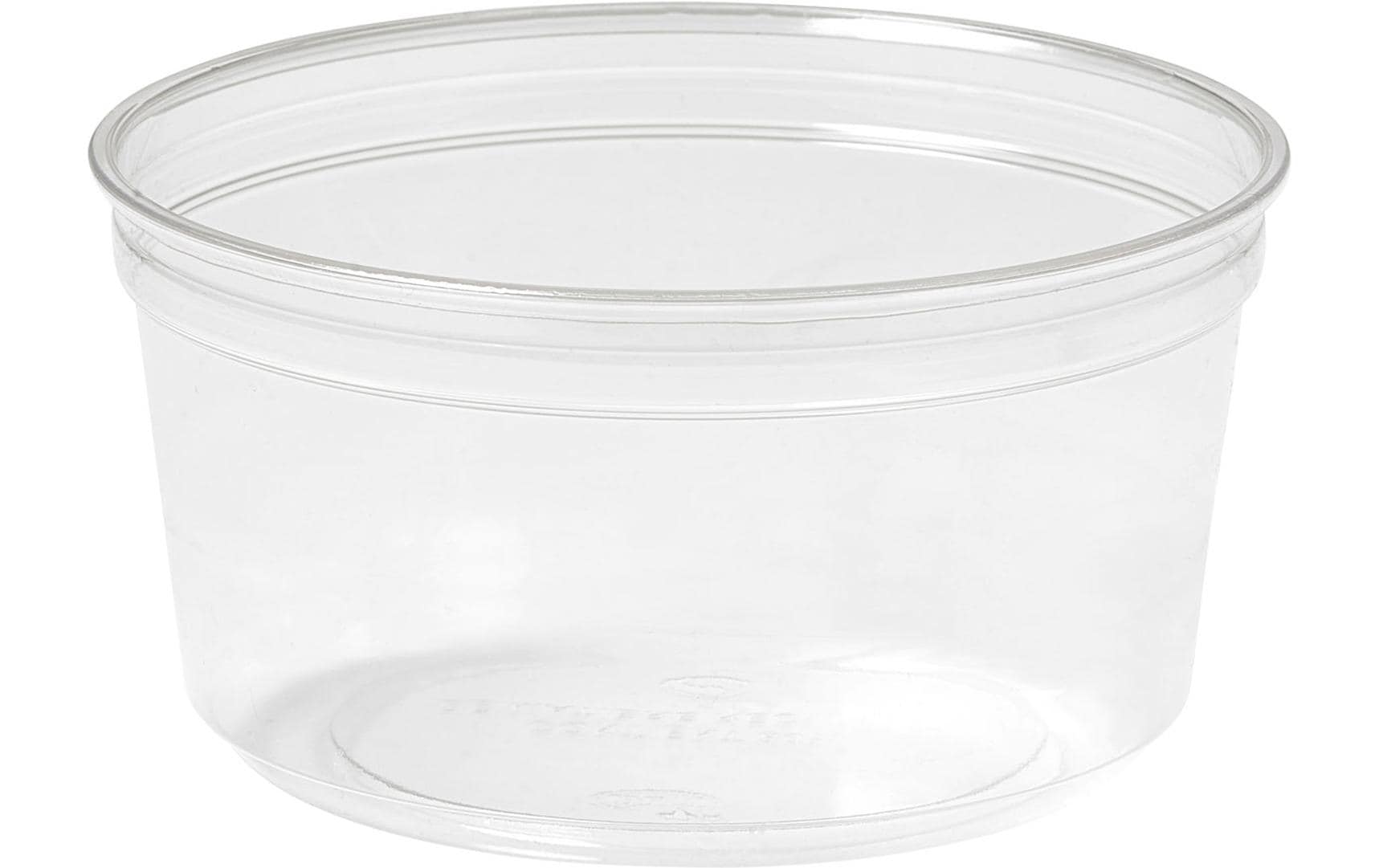 BioPak Schale, Recycling-Kunststoff rund – 375 ml, Ø 11,4 cm, transparent – 35 Stk.
