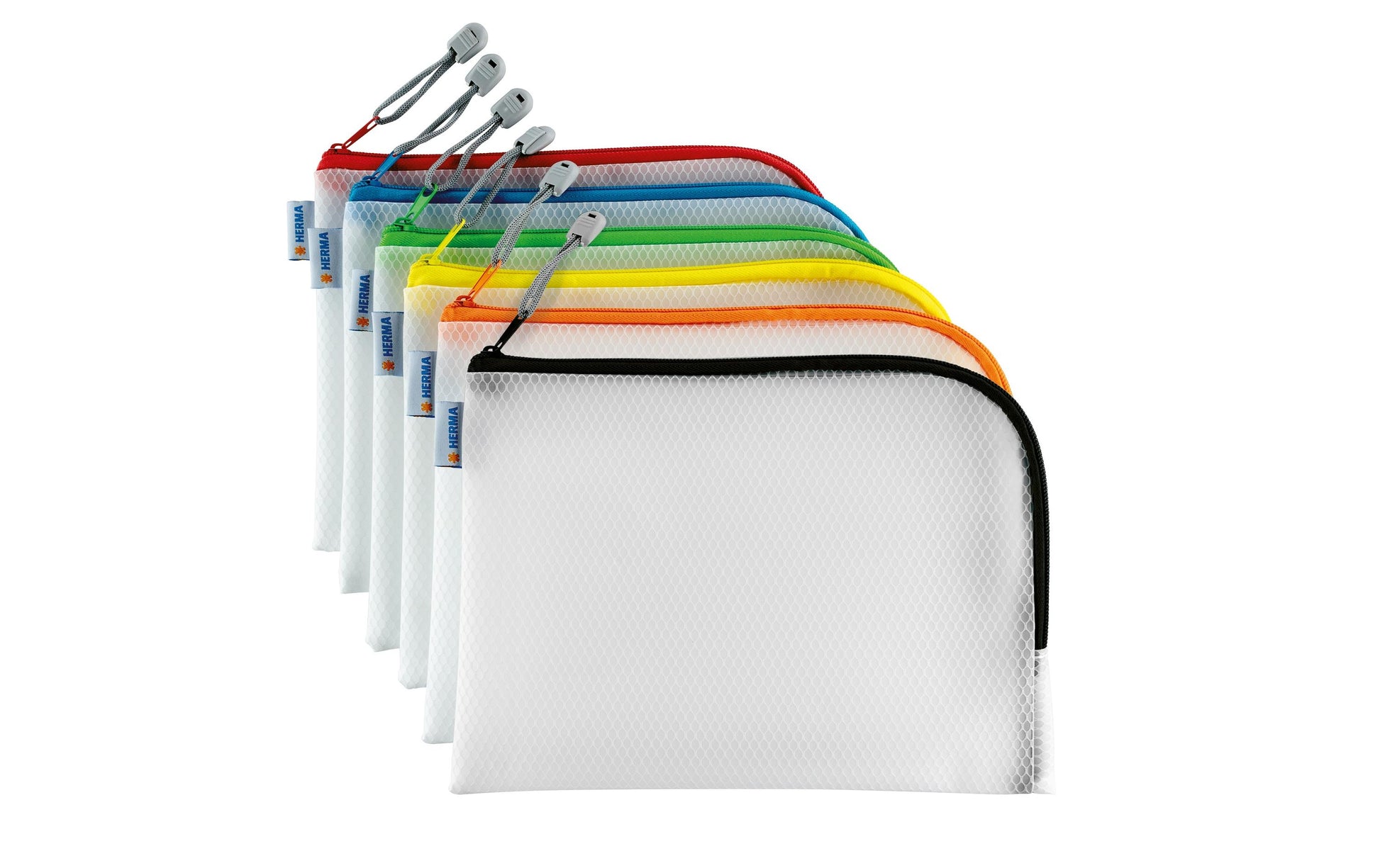 HERMA Reissverschlusstasche – 260 × 200 mm, Kunststoff, Schwarz – 1 Stück