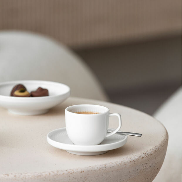 Villeroy & Boch Afina Dessert-Schale – 0,08 l, Porzellan, Weiss, Spülmaschinenfest, Mikrowellenfest, 6 Stück