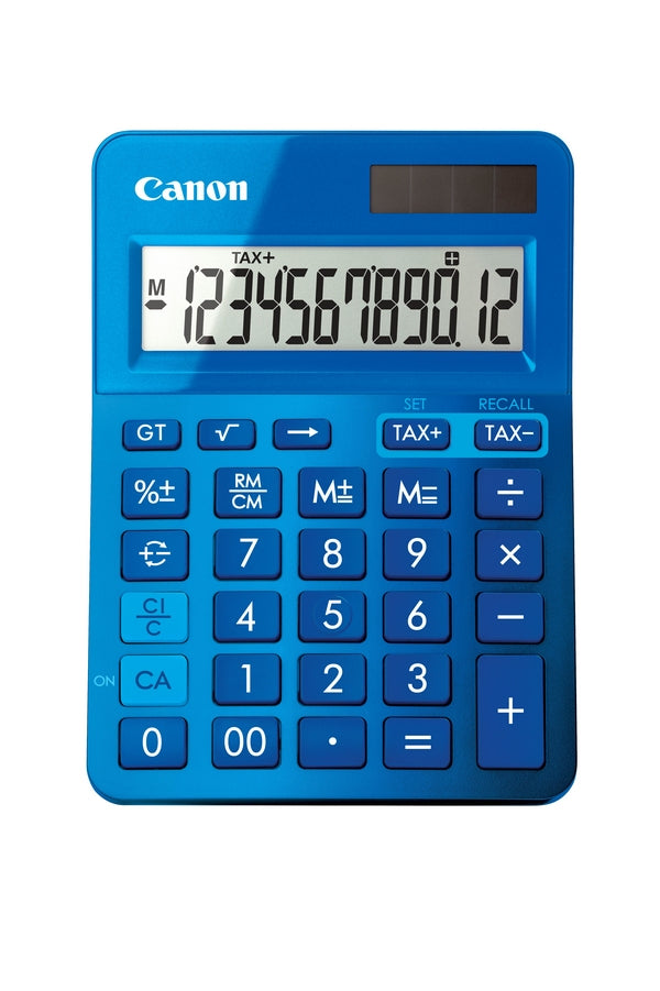 Canon Tischrechner LS-123K – 12-stellig, LCD, Prozent, Solar + Batterie, 104×145×25 mm