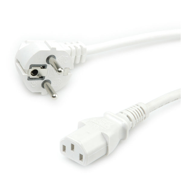 VALUE Netzkabel – Schuko (Typ E/F) – IEC C13, 1,8 m, 250 V/10 A, weiss
