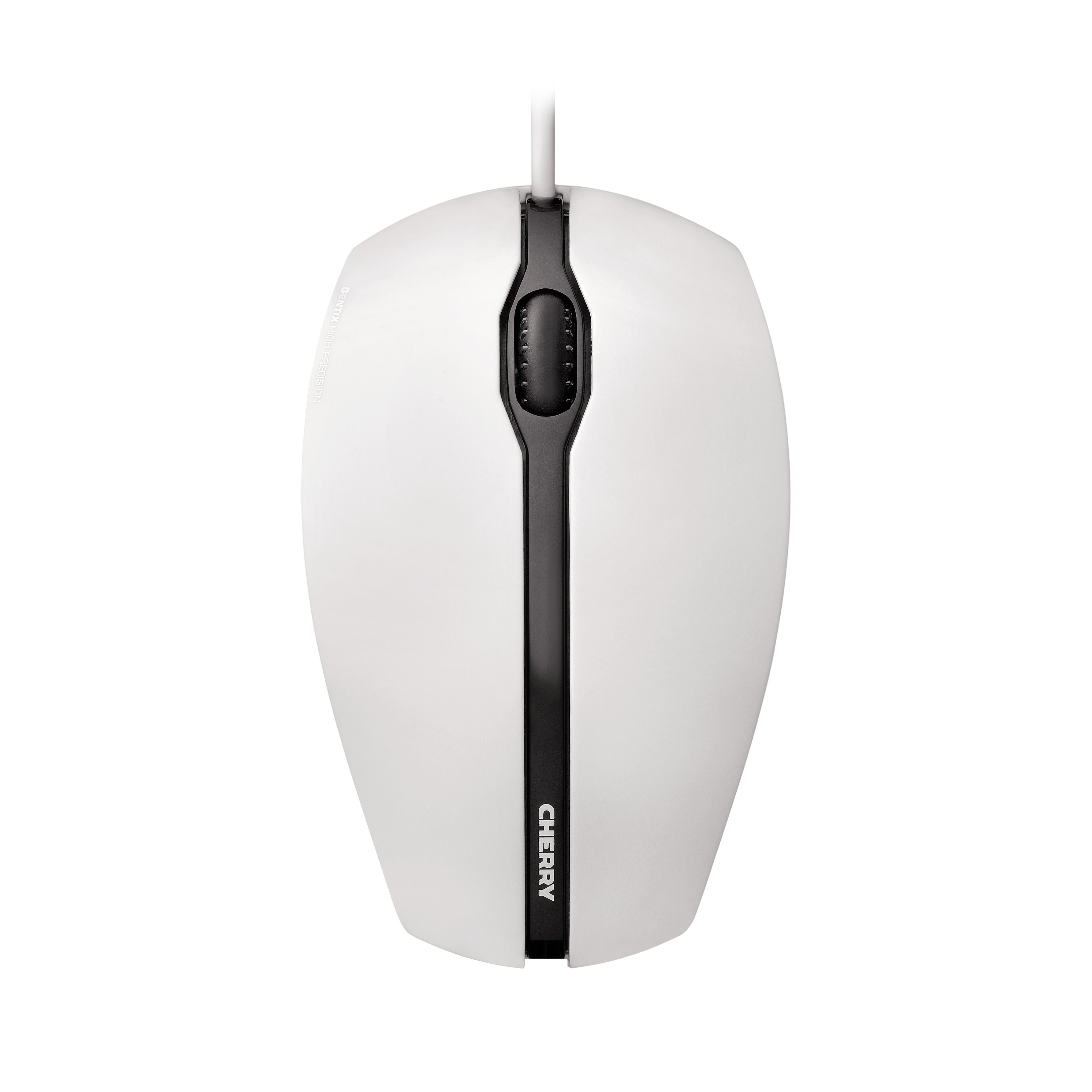 CHERRY GENTIX Grau Maus – kabelgebunden, USB-A, 1'000 dpi, 3 Tasten, beidhändig, schwarz/grau