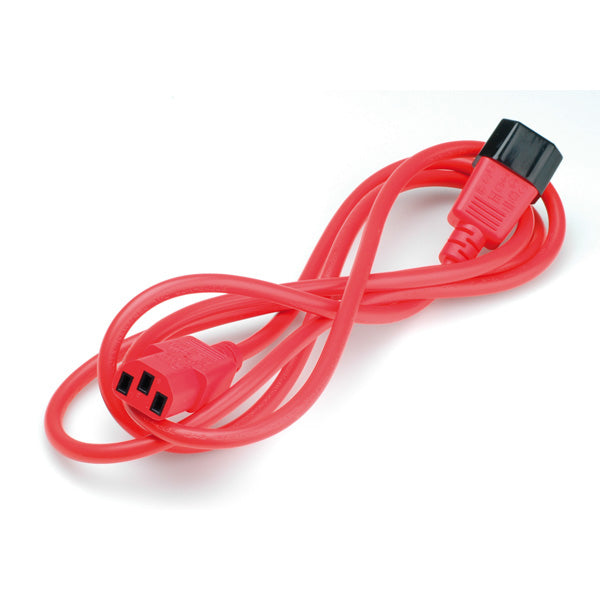 ROLINE Netzkabel – IEC C14 zu IEC C13, 1,8 m, 250 V/10 A, Rot