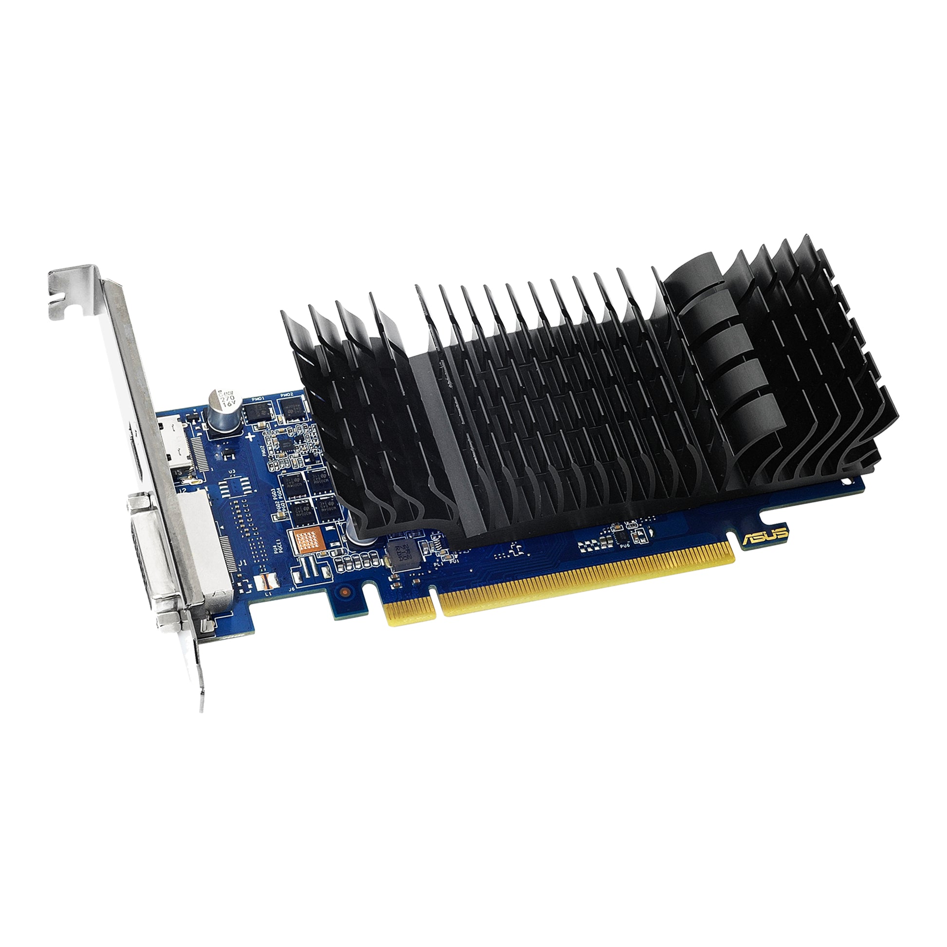 ASUS GT1030-SL-2G-BRK – PCIe Grafikkarte – 2 GB GDDR5, Passiv, PCIe 3.0, 1×HDMI, 1×DVI-D