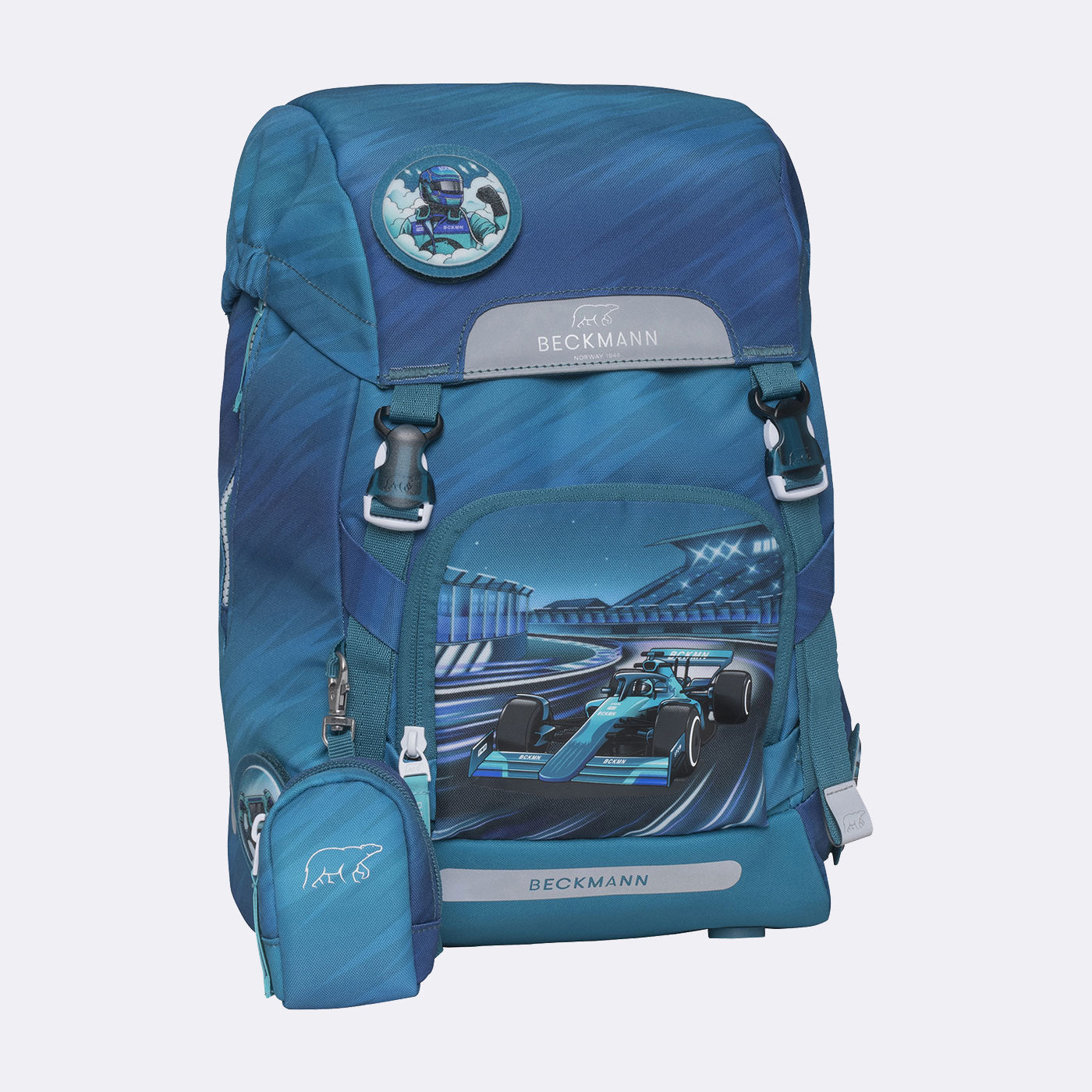 Beckmann Classic Schulrucksack 1st – 6-teilig – Racing