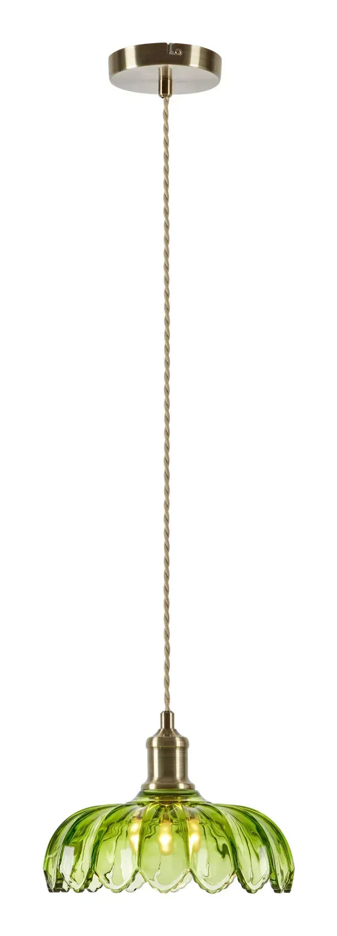 Markslöjd Pendelleuchte KURAGE – Ø 26 × 16,6 cm, 60 W, Messing/Grün