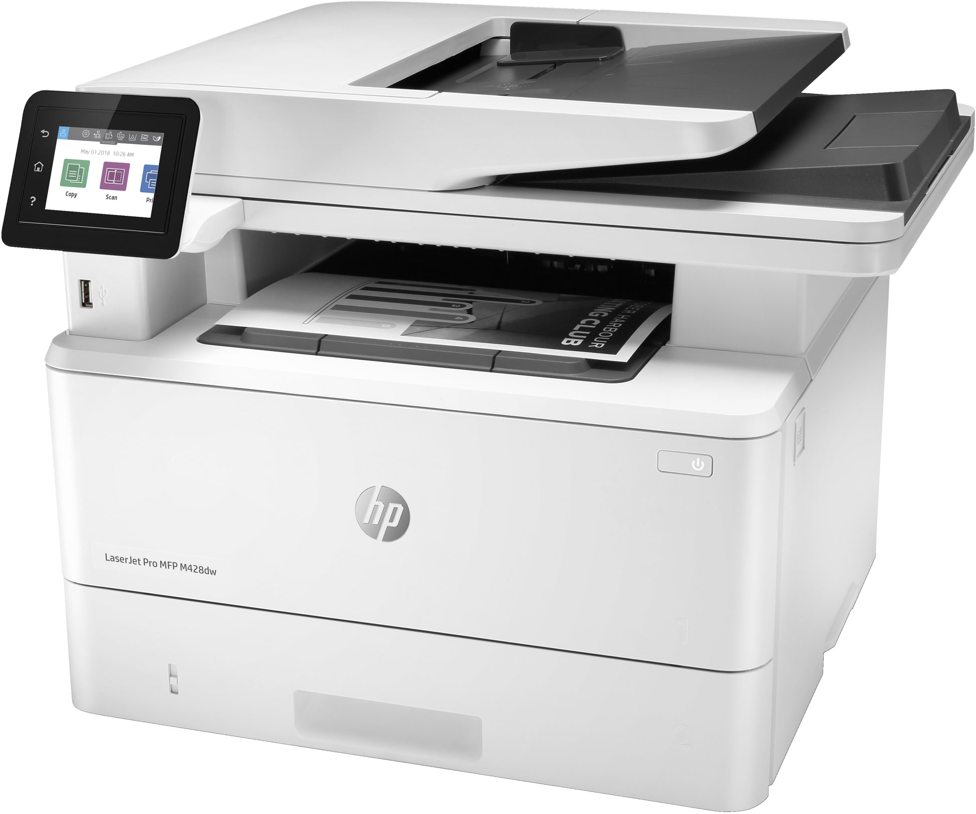 HP Laserjet Pro M428dw – S/W Laser-MFP A4, 3-in-1 – USB/LAN/WLAN – Duplex, ADF, 50-Blatt ADF – 38 Seiten/Min. S/W