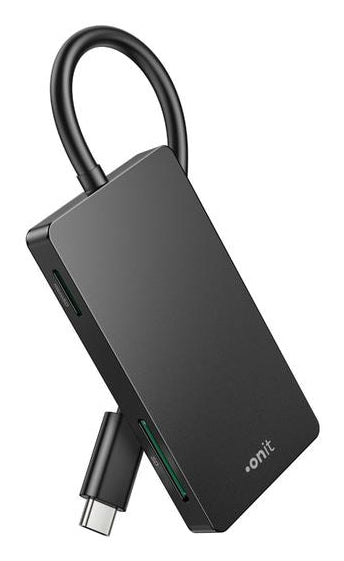 ONIT F01264 – Smartcard-Leser – USB 3.2 Gen 1 (Type-C), Schwarz, für Windows, Mac & mehr