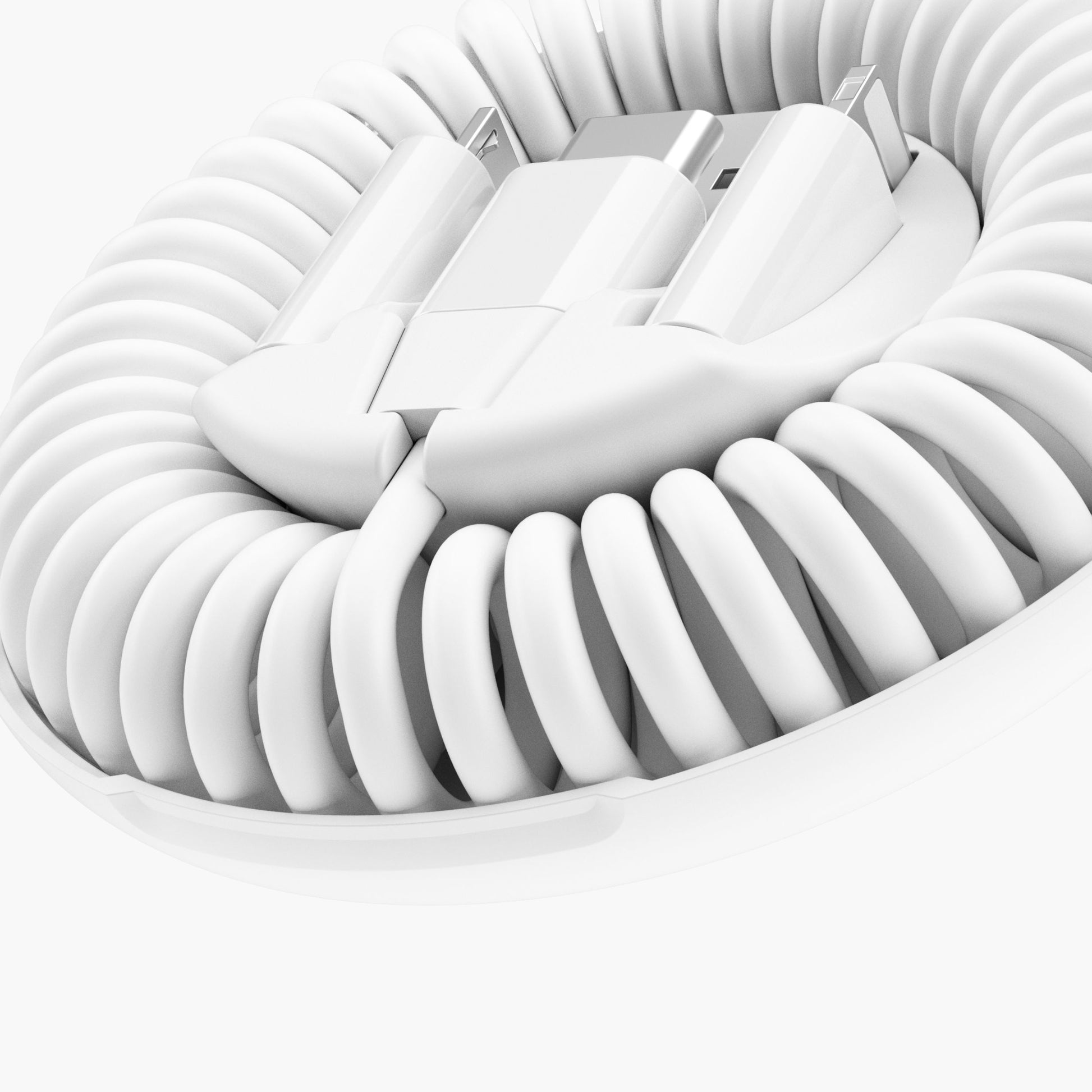 Vonmählen USB-C auf USB-C Kabel – USB 2.0 (480 Mbit/s) – 0,9 m – Spiralkabel – Weiss