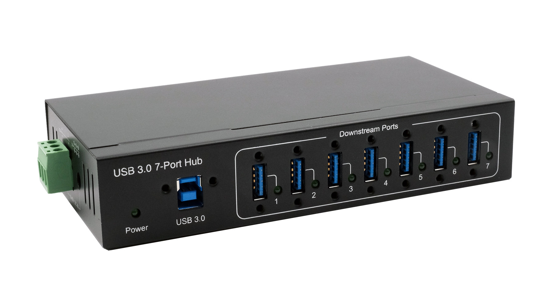 EXSYS EX-11227HMVS USB-Hub – USB-B, 7× USB-A (5 Gbit/s), für Windows/Mac/Linux