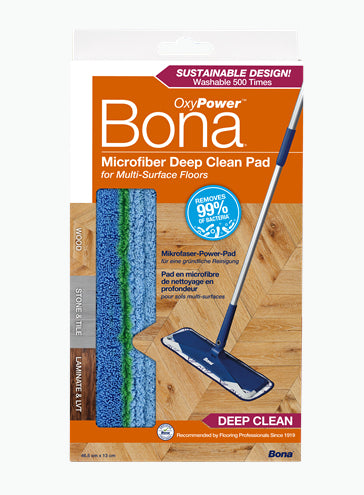 Bona Wischbezug Deep Clean Pad – 1 Stk. – Mikrofaser – Blau