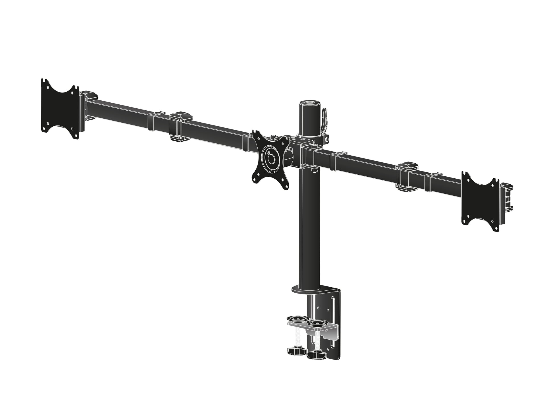 iiyama DS1003C-B1 – Monitorarm, Dreifach, bis 27", 10 kg