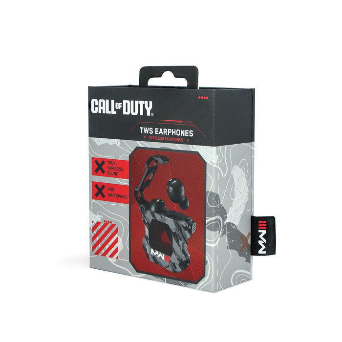 OTL Technologies OTL COD MW3 – True Wireless In-Ear Kopfhörer – Bluetooth 5.3, Eingebautes Mikrofon – Grau/Camouflage, bis zu 6 h