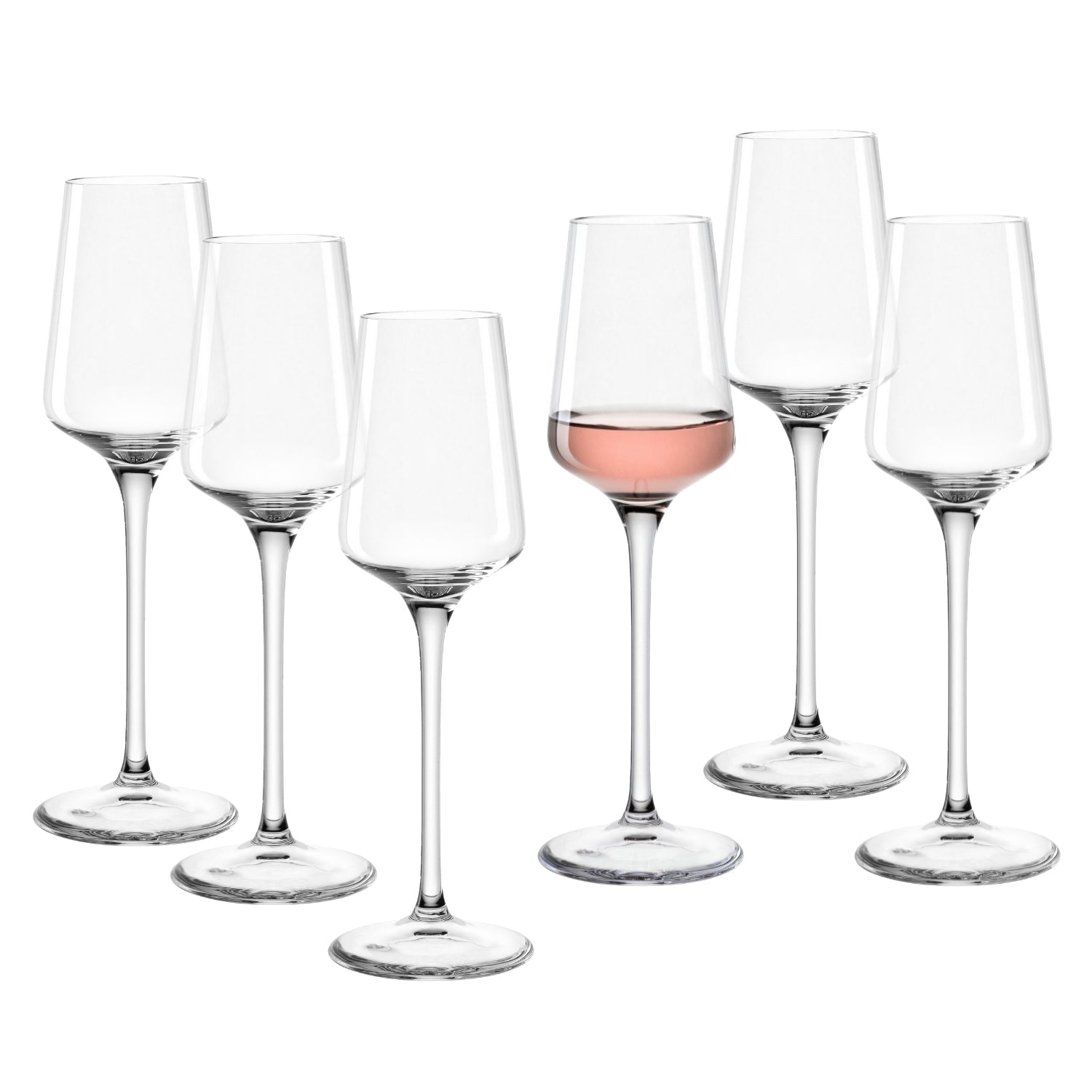 LEONARDO Grappaglas Puccini – 6er Set, 120 ml, Ø 6 cm, Kristallglas, Transparent, spülmaschinenfest
