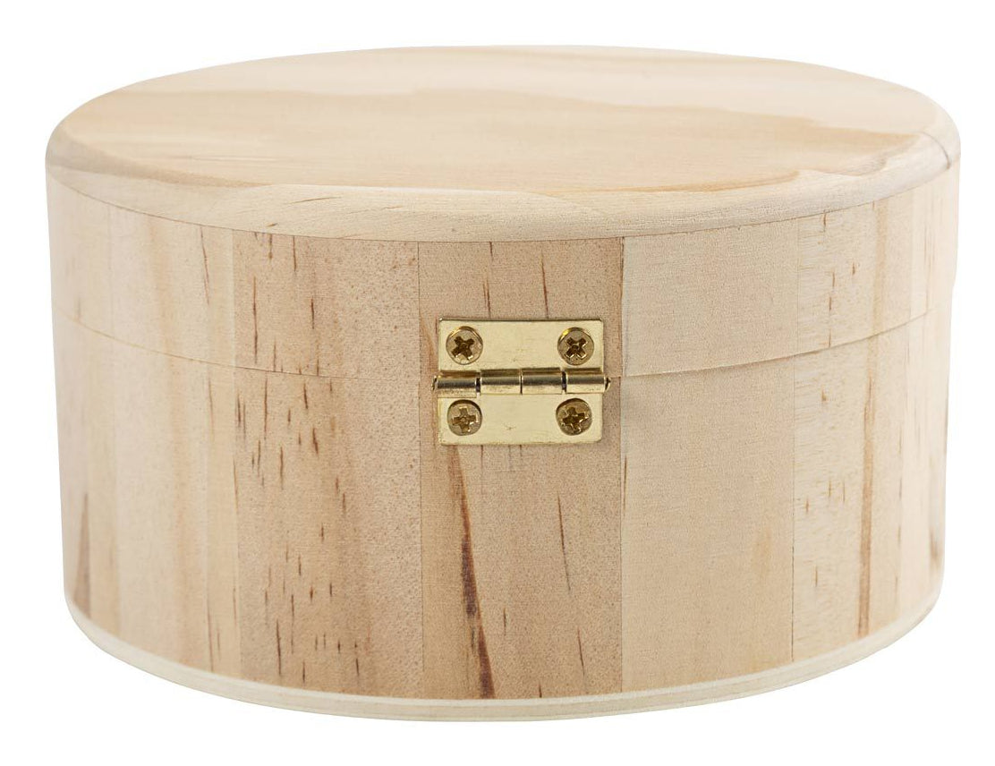 Creativ Company Kiste rund, Ø 11 cm × 6 cm, Sperrholz (Kiefer)
