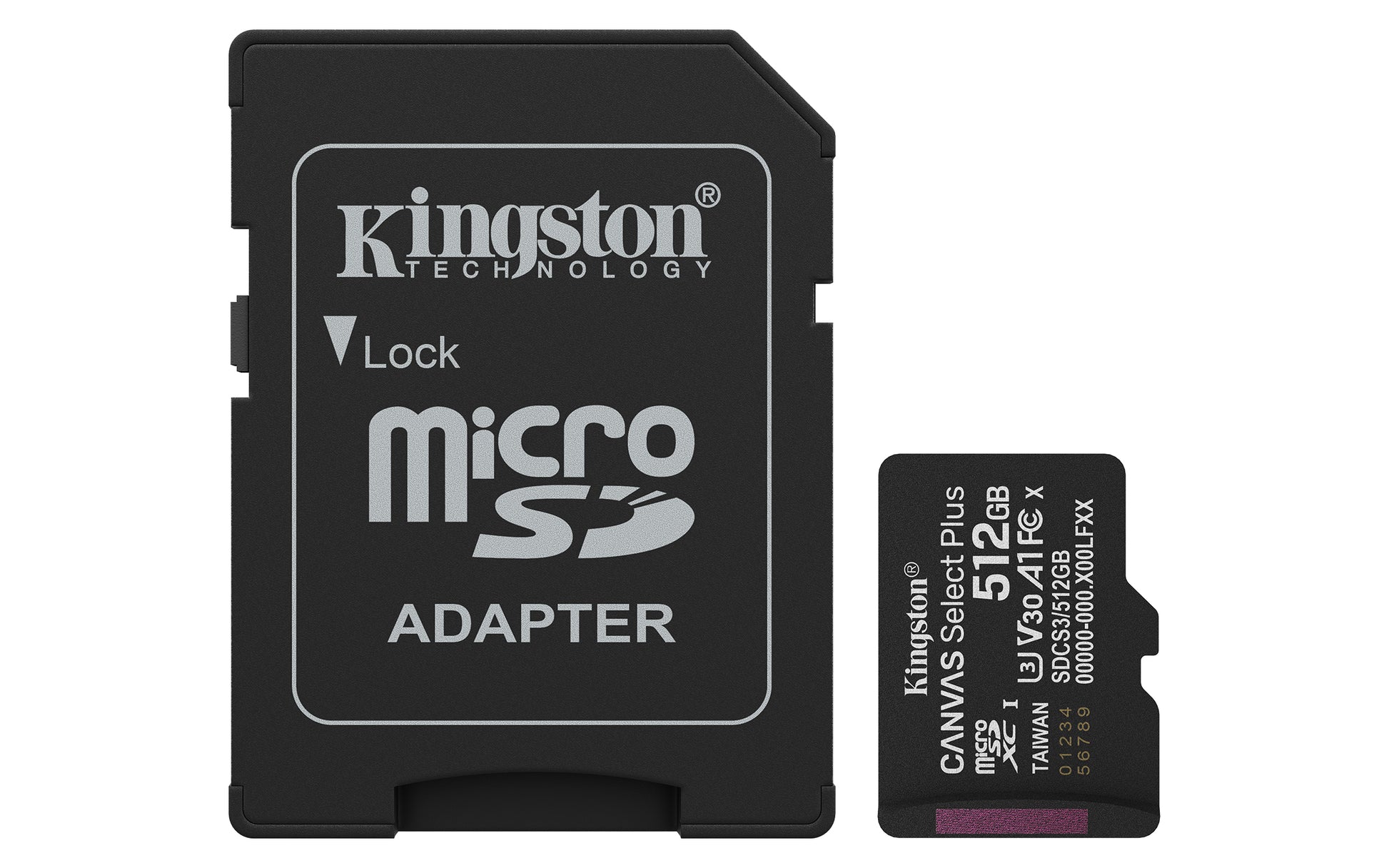 Kingston Technology Kingston Canvas Select Plus Gen3 Speichergerät – 512 GB, microSDXC, A1, 150 MB/s, inkl. Adapter