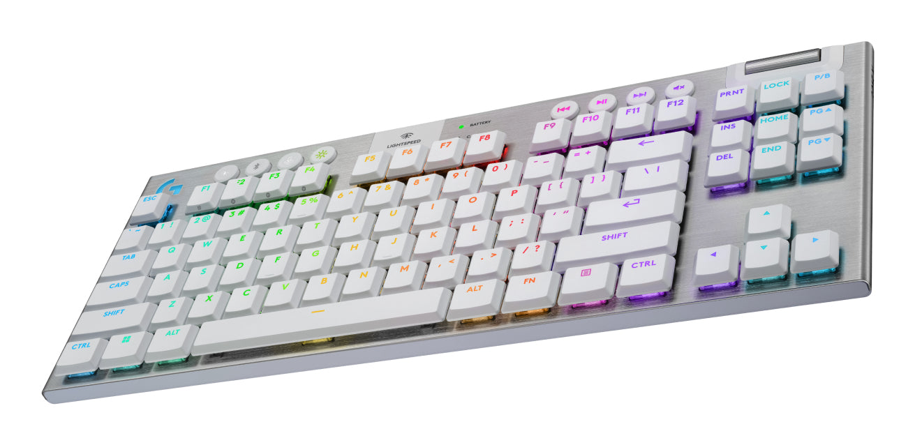 Logitech G G915 X LIGHTSPEED – Gaming-Tastatur TKL – Mechanisch, RGB – Bluetooth & 2,4 GHz (USB-A) – Weiss