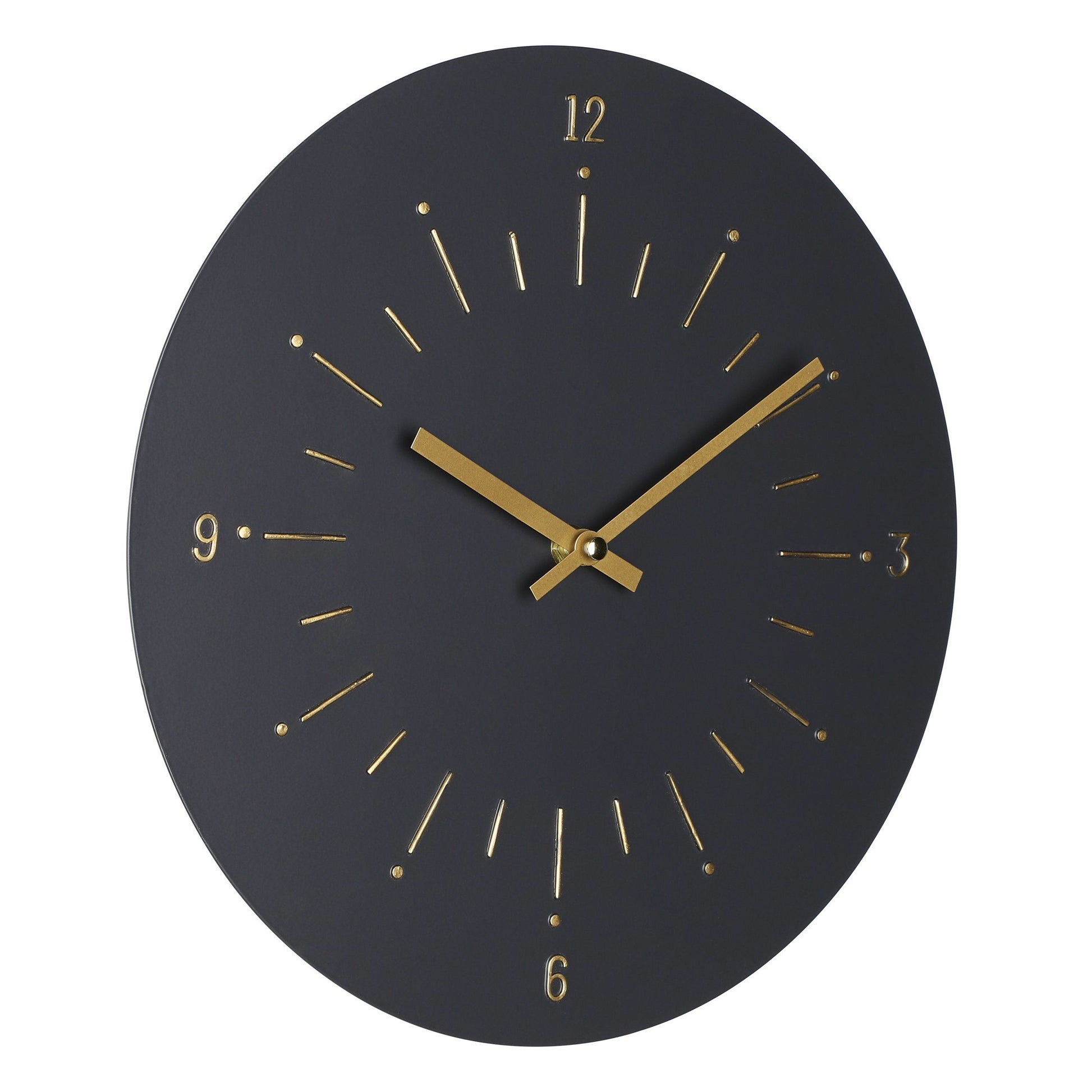 Eglo Wanduhr Takahagi – Ø 30 cm, schwarz, Metall