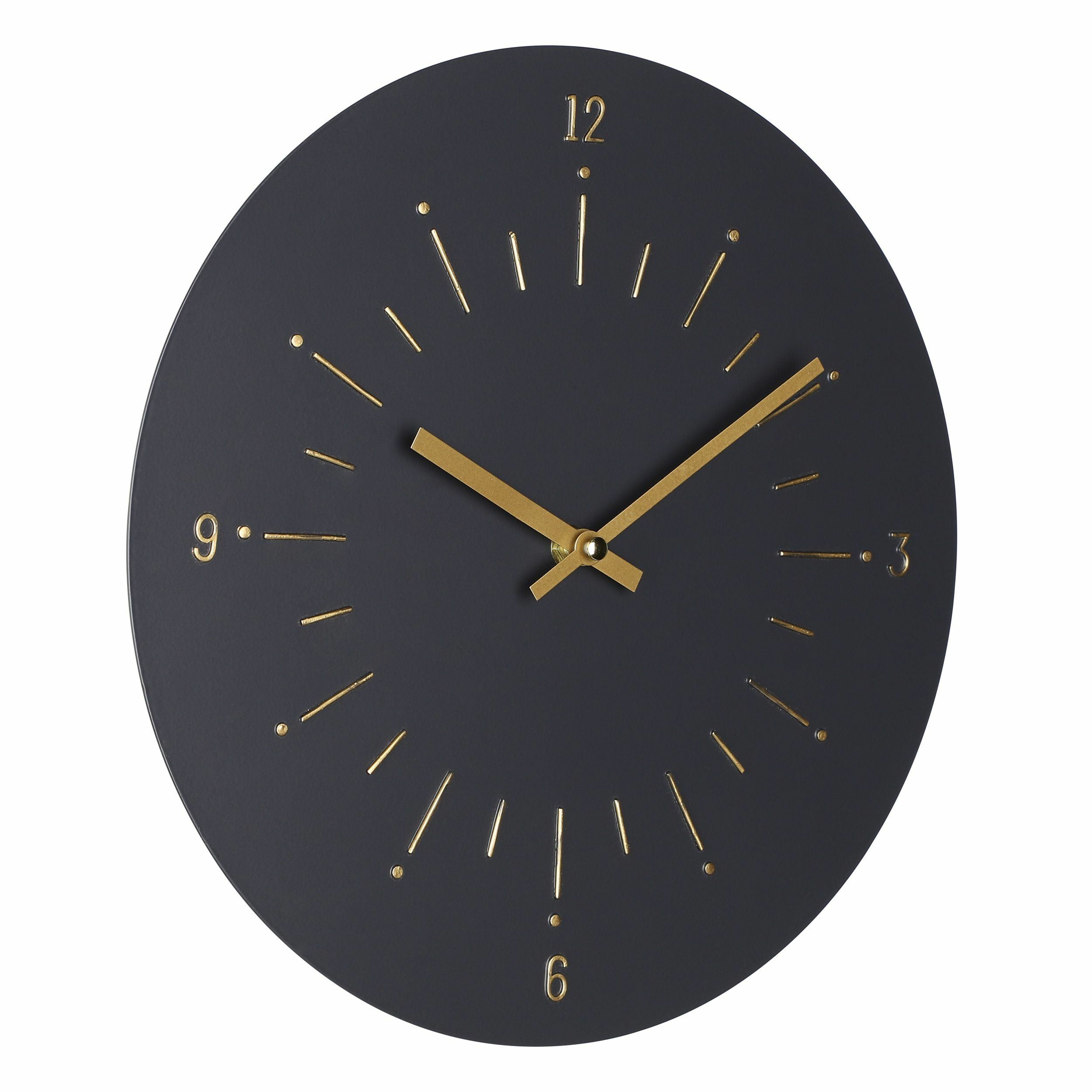 Eglo Wanduhr Takahagi – Ø 30 cm, schwarz, Metall