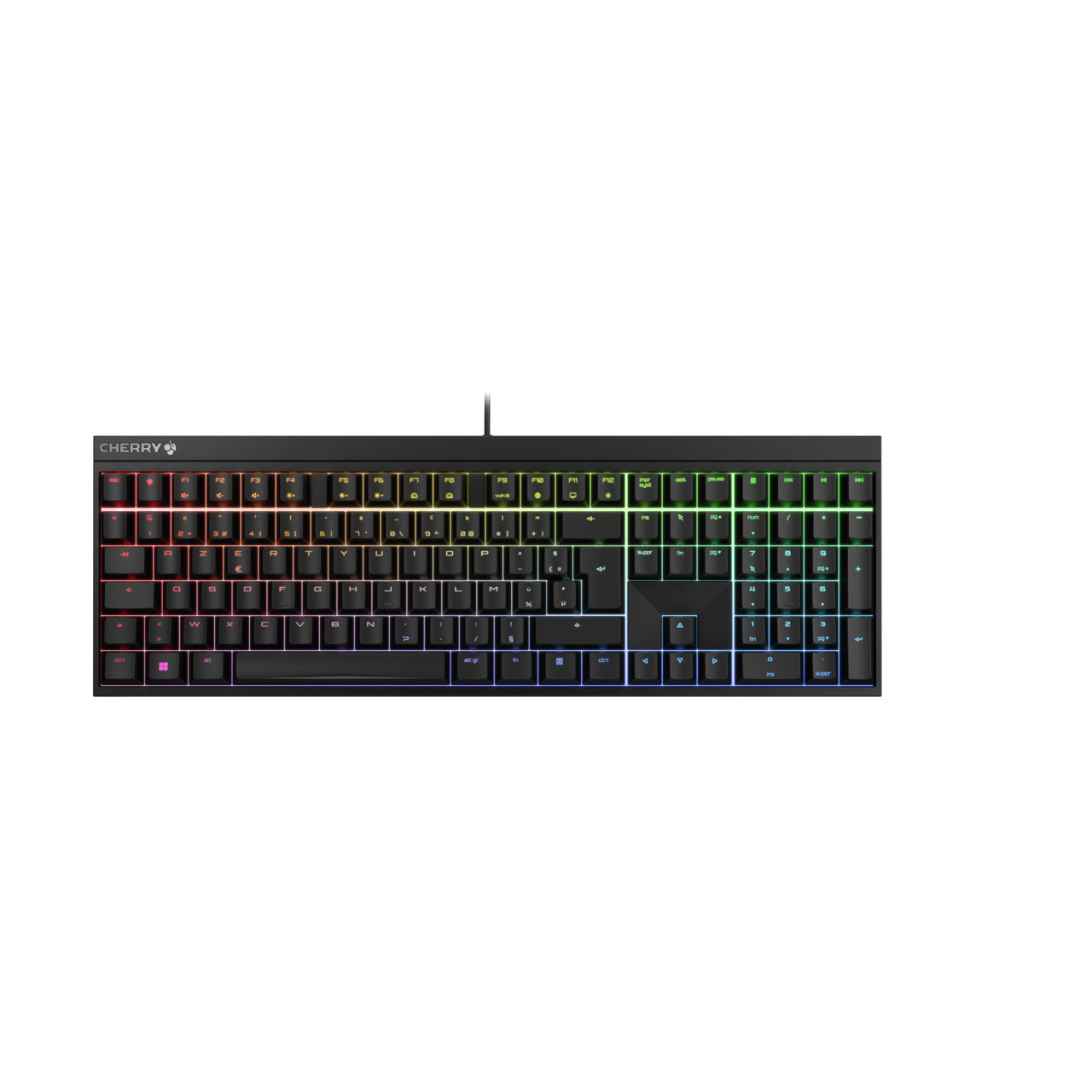 CHERRY MX 2.0S – Tastatur, kabelgebunden, FR-Layout (FR), mechanisch (Cherry MX Red), RGB-Beleuchtung