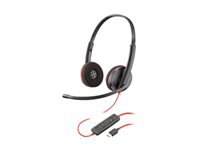 Poly Blackwire 3220 Office-Headset – Stereo, Kabel (USB-C), Schwarz