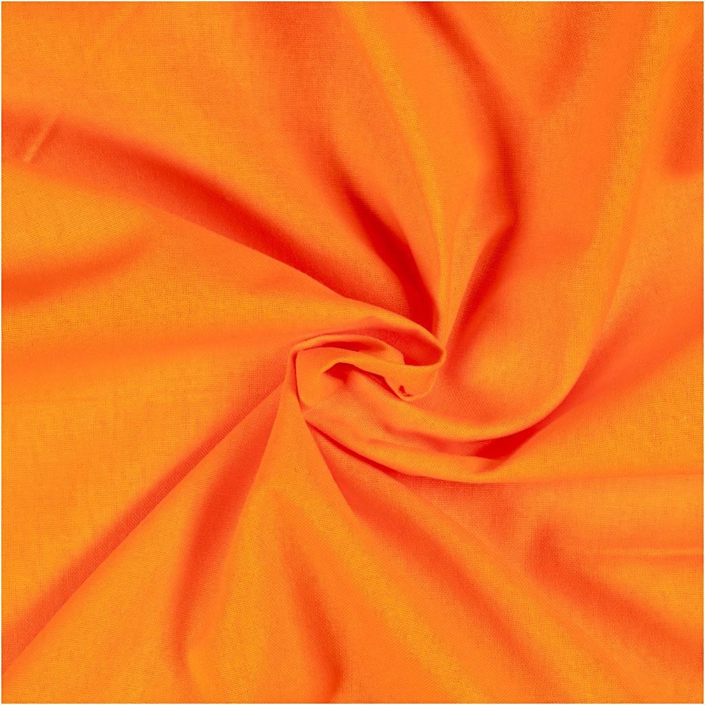 Creativ Company Dekostoff, Baumwolle, Orange, 145 cm × 2 m, 1 Stk., STANDARD 100 by OEKO-TEX, 440821