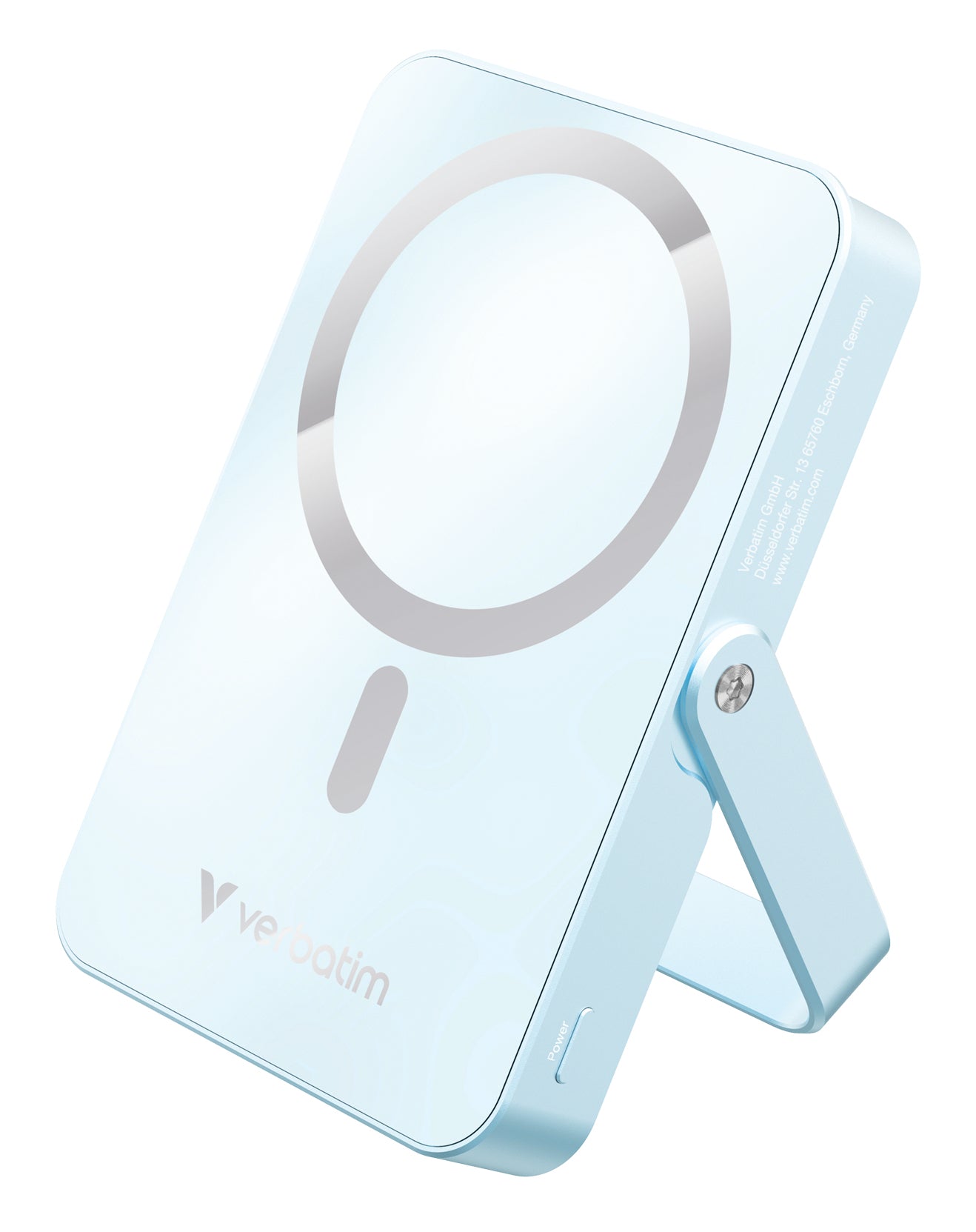 Verbatim MagSafe Powerbank 10'000 mAh – 20 W PD, 15 W MagSafe, 1× USB-C, blau