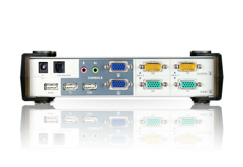 ATEN CS1742 – KVM-Switch 2×1, VGA/USB 2.0/Audio, 2048 × 1536, Dual-View