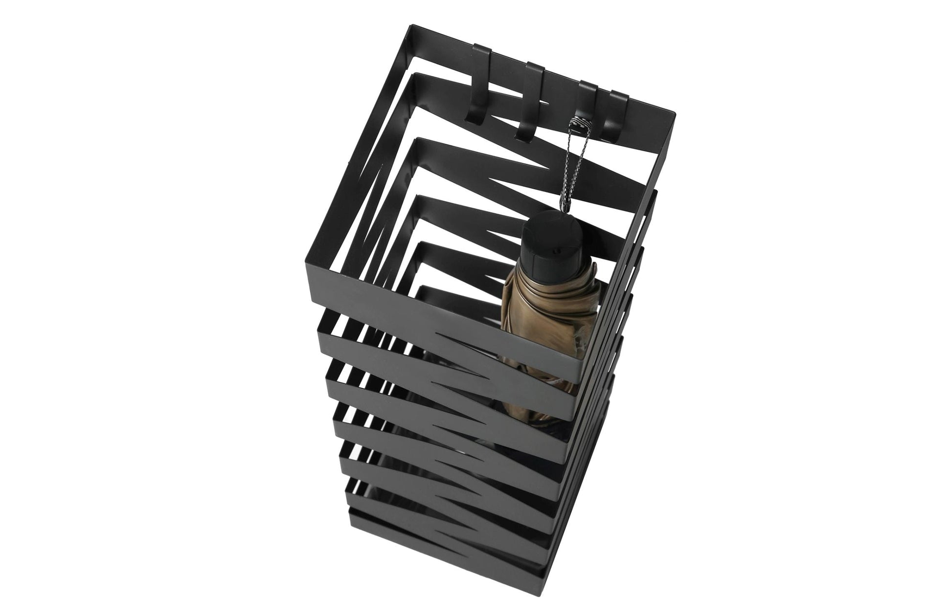 Songmics Schirmständer – Metall, Schwarz, 15,5 × 15,5 × 49 cm