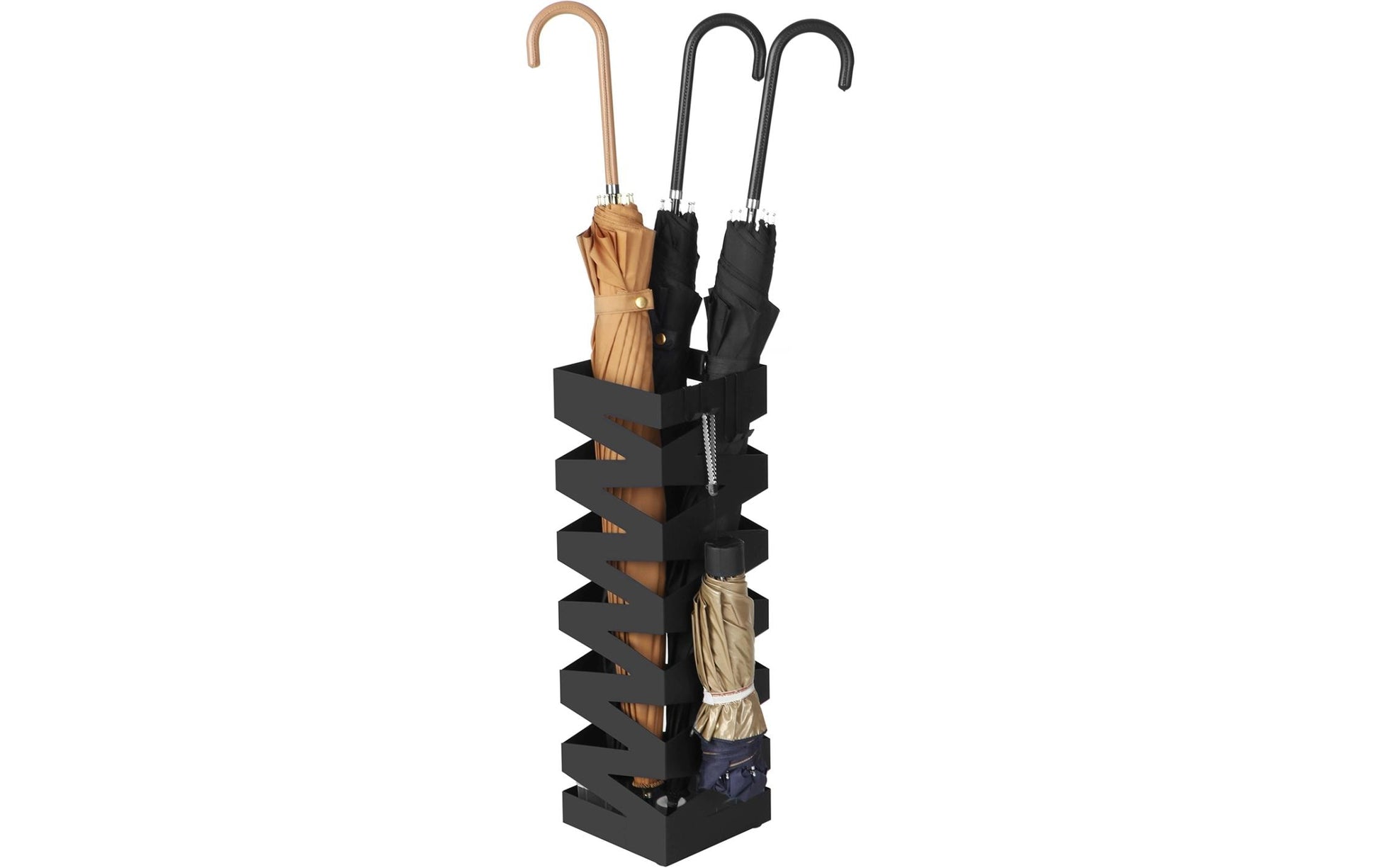 Songmics Schirmständer – Metall, Schwarz, 15,5 × 15,5 × 49 cm