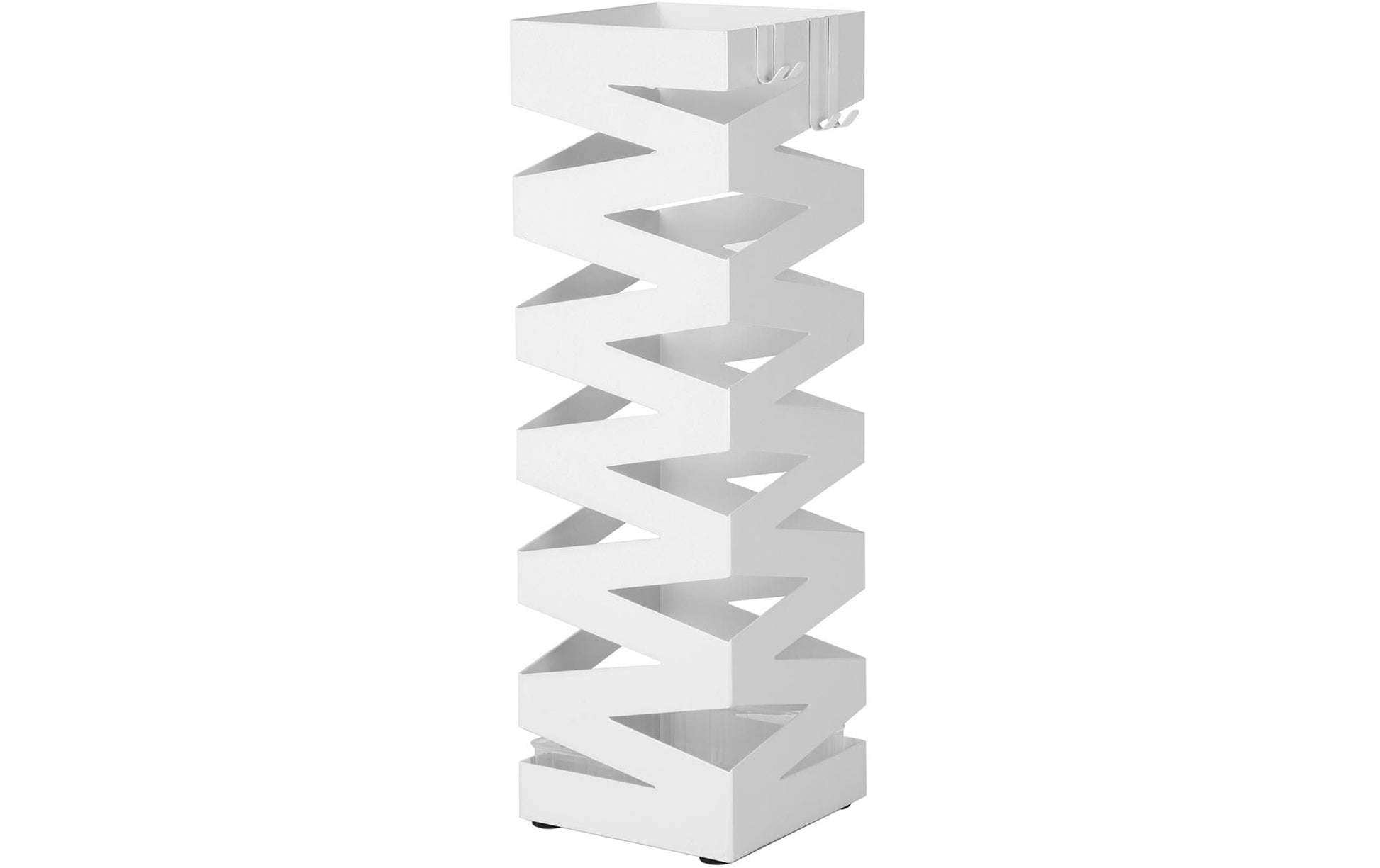 Songmics Schirmständer – Metall, Weiss, 15,5 × 15,5 × 49 cm