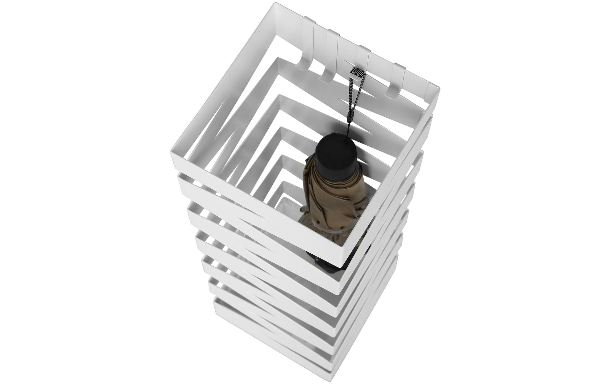 Songmics Schirmständer – Metall, Weiss, 15,5 × 15,5 × 49 cm