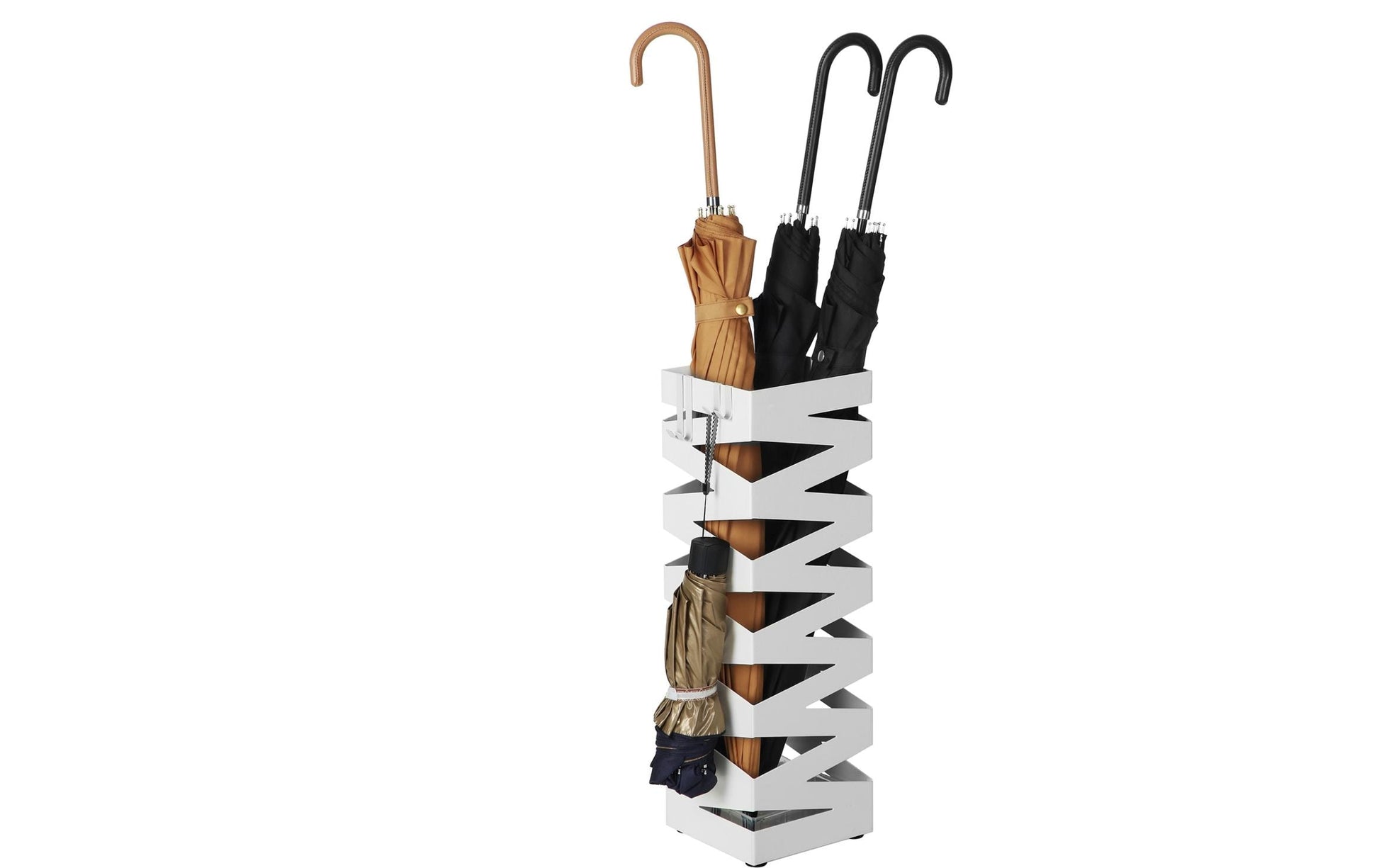 Songmics Schirmständer – Metall, Weiss, 15,5 × 15,5 × 49 cm