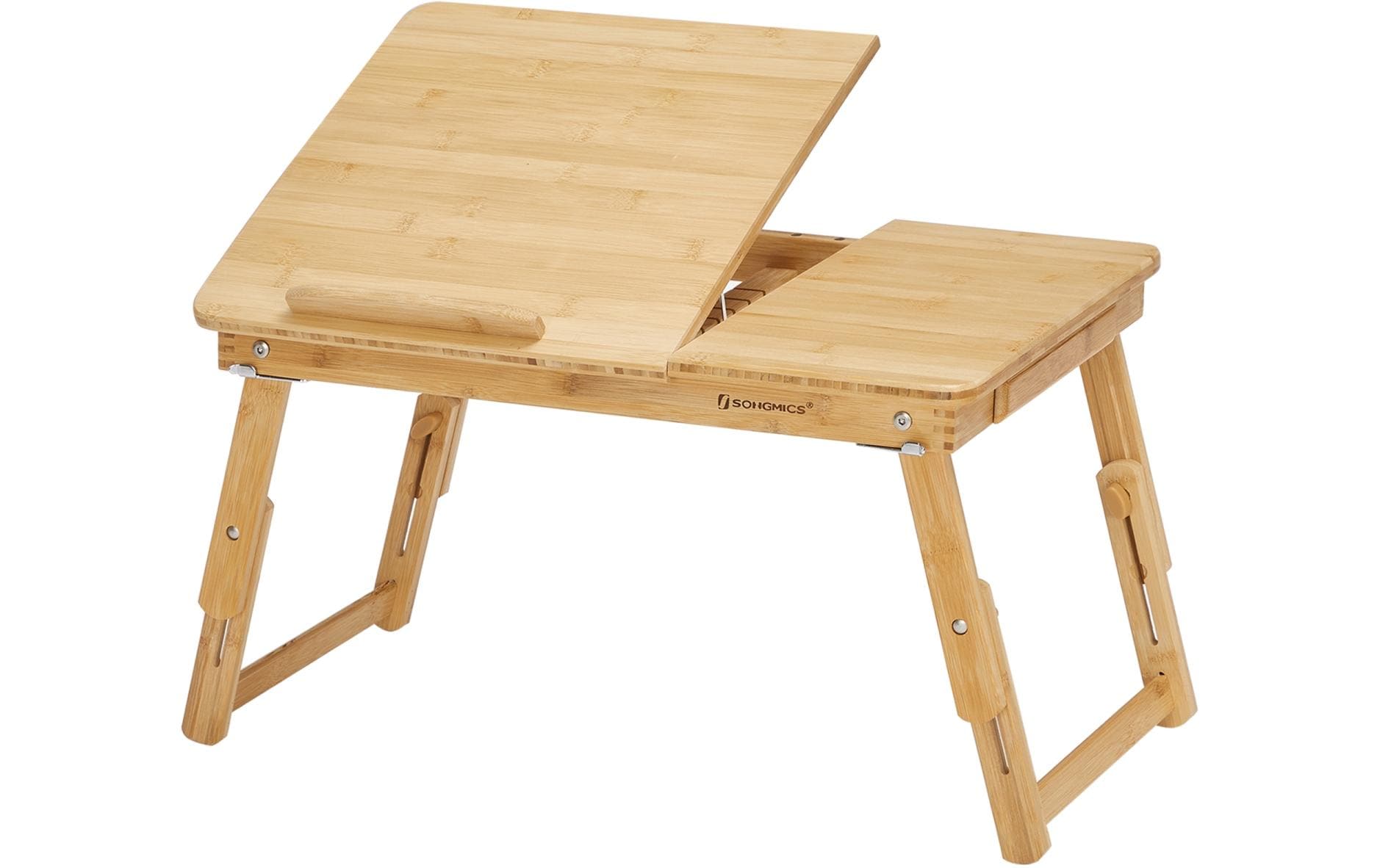 Songmics Laptop-Ständer – bis 15", höhenverstellbar – Bambus, Braun