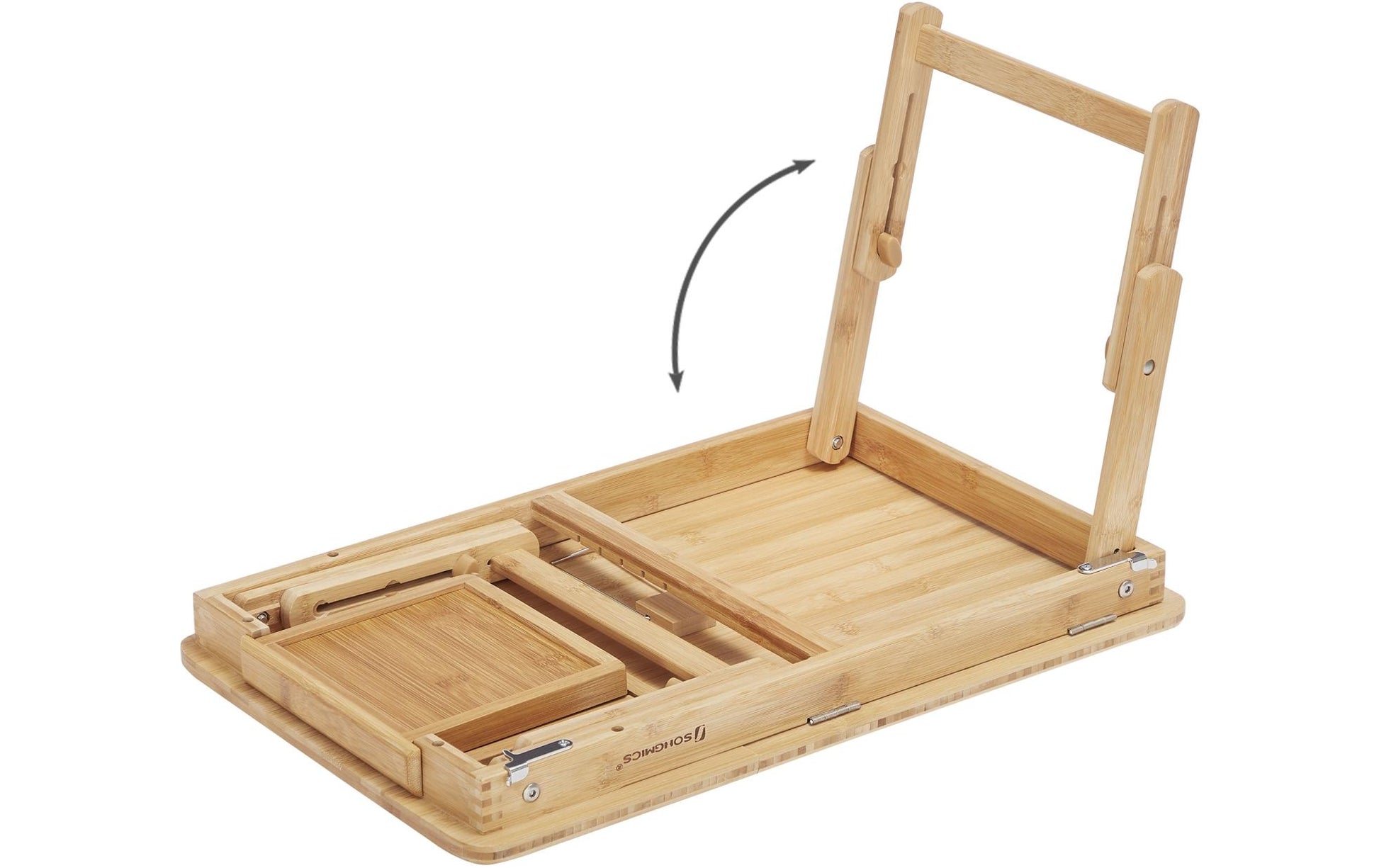 Songmics Laptop-Ständer – bis 15", höhenverstellbar – Bambus, Braun