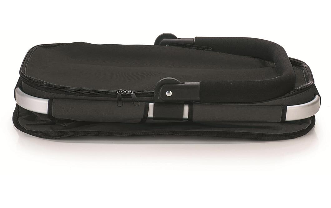 Genius Computer Technology Genius – Einkaufswagen, Aluminium/Polyester, schwarz, 480×280×270 mm, faltbar, 25 kg