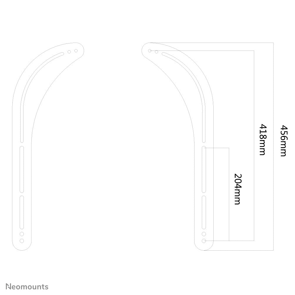 Neomounts NS-SB100 – Soundbar-Halterung – für Sonos Soundbar – VESA 200×100–600×400 mm – 15 kg – schwarz