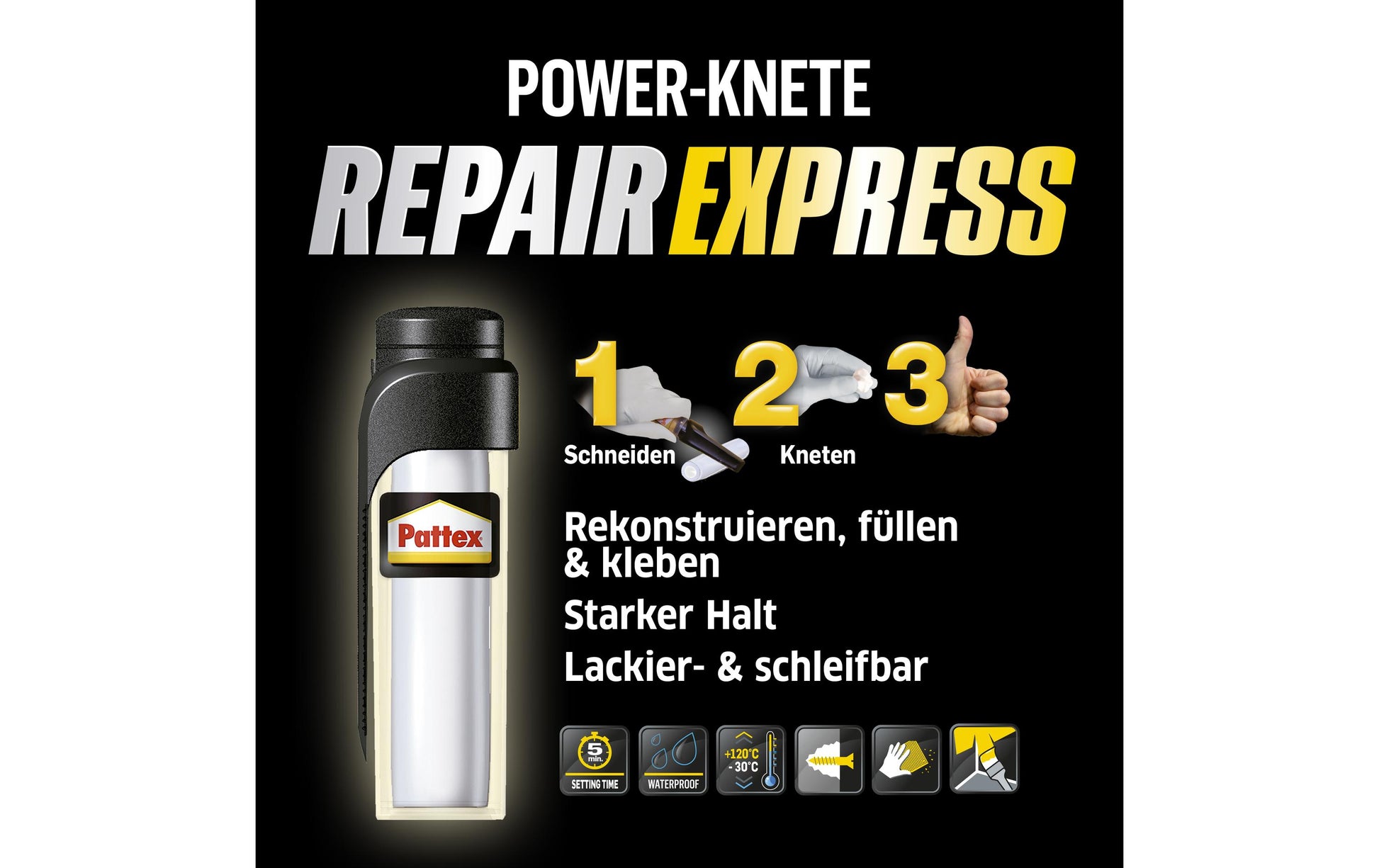 Pattex Knetmetall Powerknete Repair Express – weiss