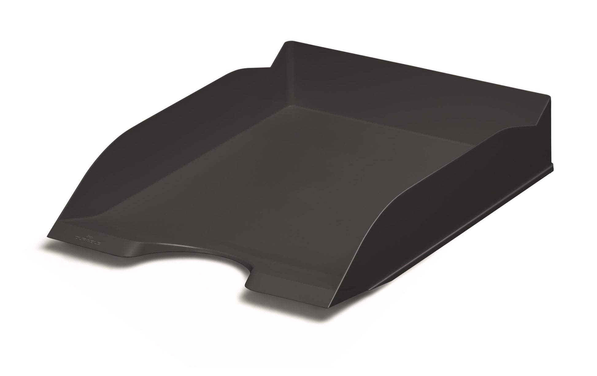 Durable Briefkorb – für A4, C4, stapelbar, mit Griffausschnitt, matt, schwarz, B 253 × H 63 × T 337 mm