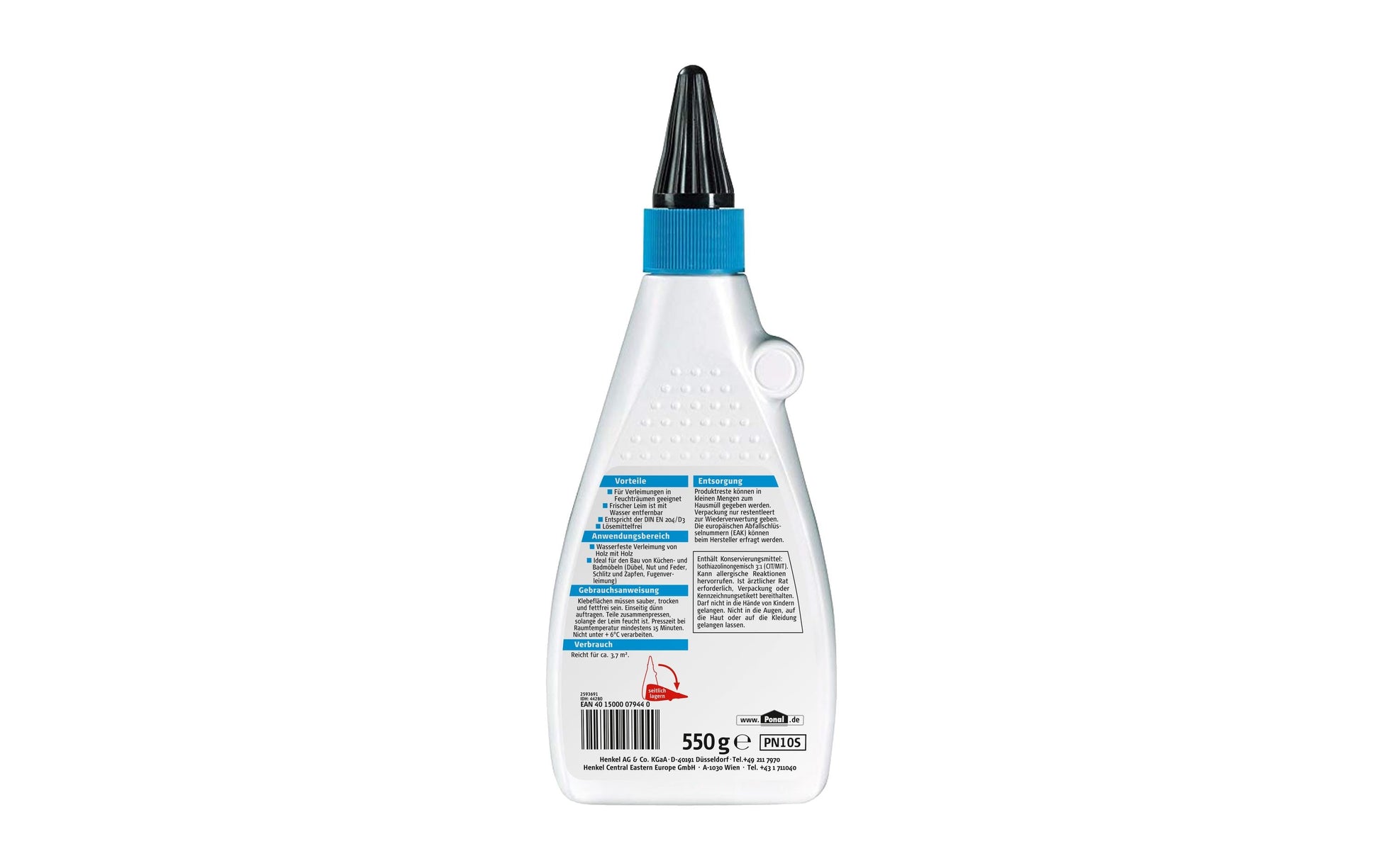 Ponal Wasserfester Holzleim – Weiss – 550 g – für Holz