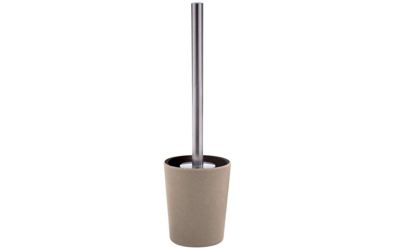 Spirella Takeo – WC-Bürstenset – Bambus, Edelstahl, Taupe, H 36 cm, Ø 10 cm