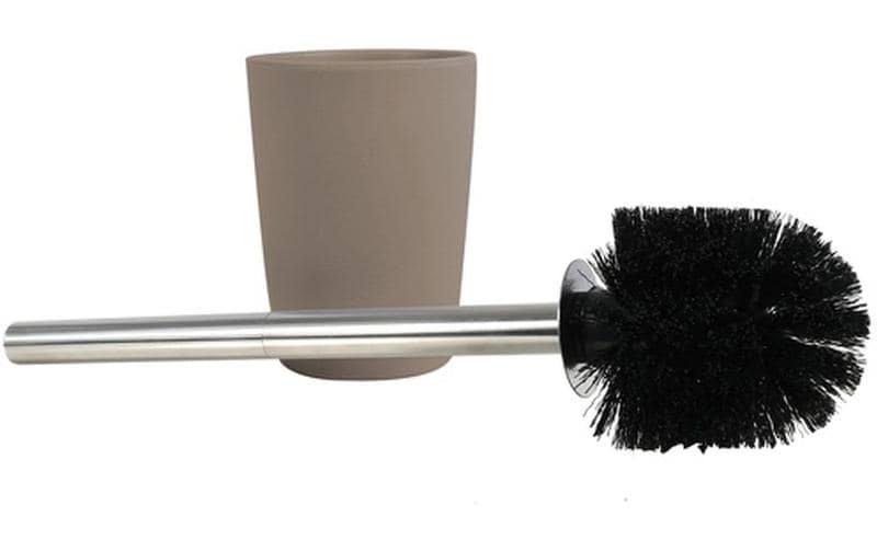 Spirella Takeo – WC-Bürstenset – Bambus, Edelstahl, Taupe, H 36 cm, Ø 10 cm