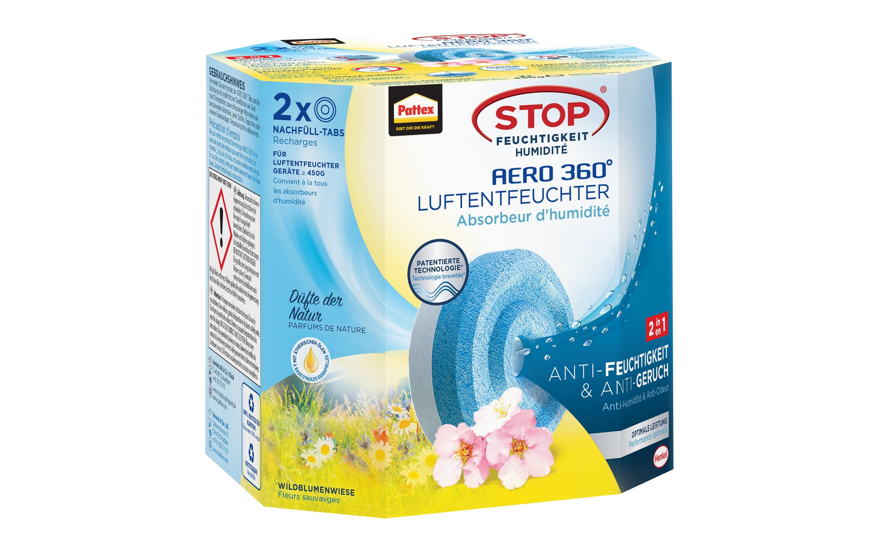Pattex Nachfüllpack Wildblumen – 2×450 g, für AERO 360°