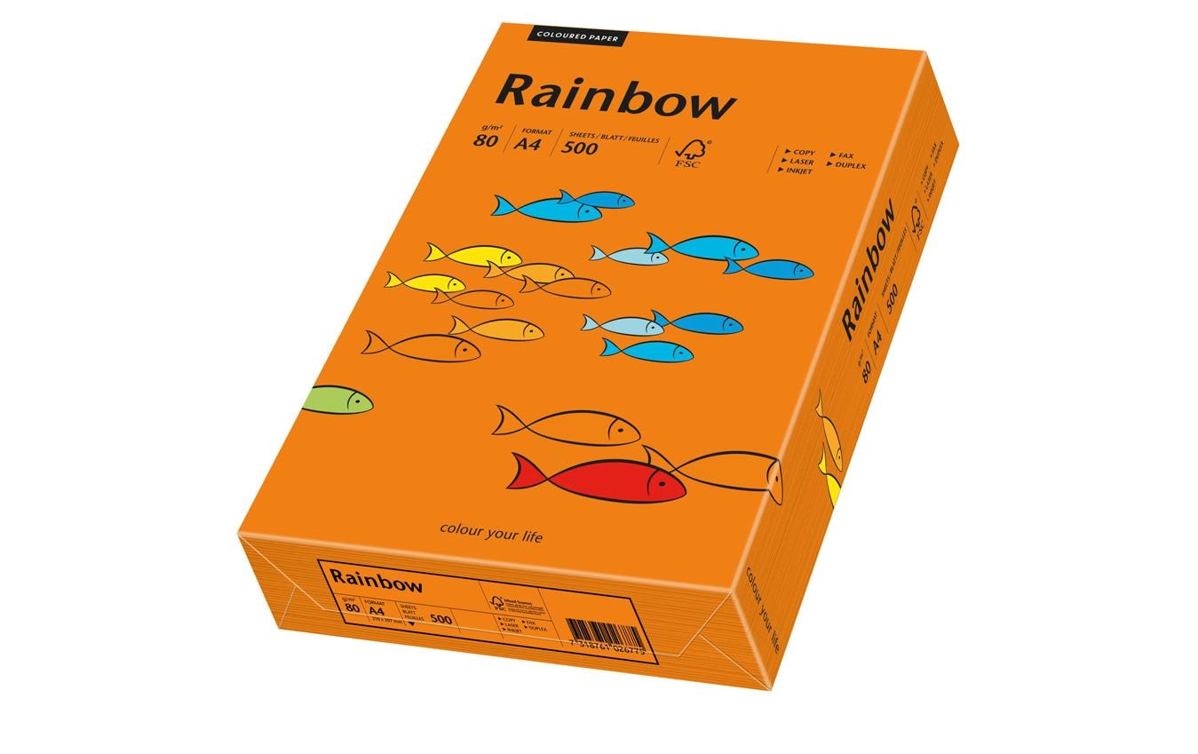 Scaldia Kopierpapier – A4, 80 g/m², intensivorange – für Inkjet/Laser/Kopierer – FSC – 500 Blatt