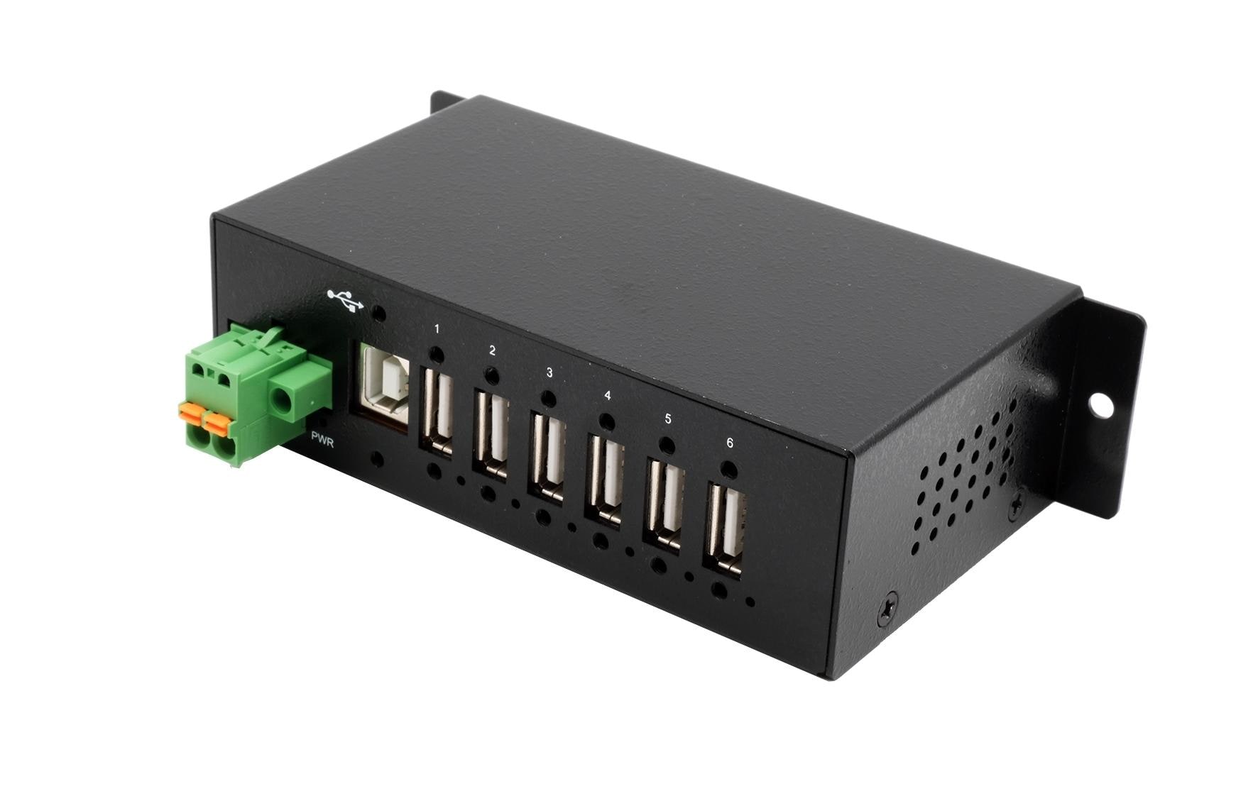 EXSYS EX-1596HMVS USB-Hub – USB 2.0, 6× USB-A