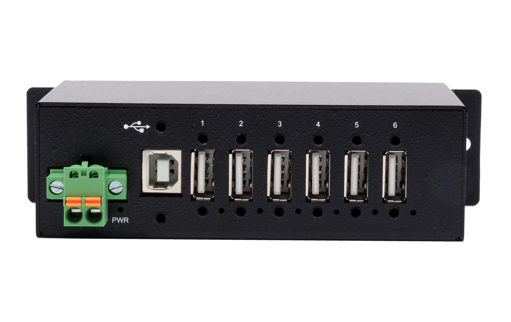 EXSYS EX-1596HMVS USB-Hub – USB 2.0, 6× USB-A